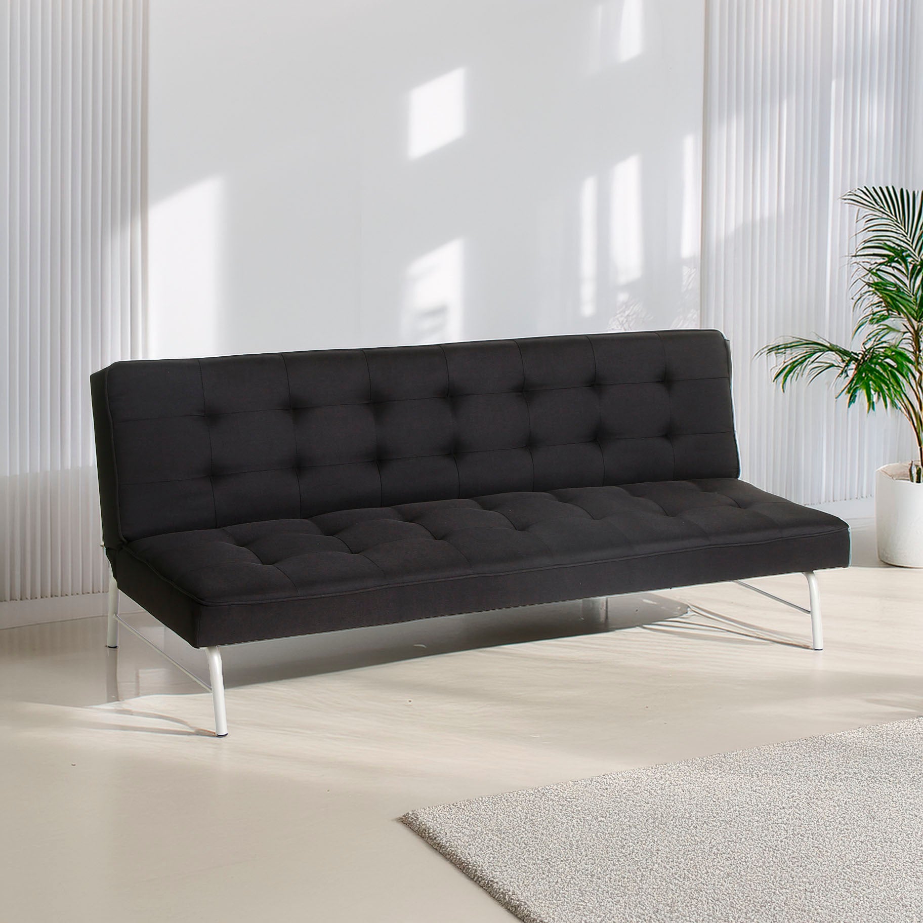 Hosh Booktype Sofa Bed – Black