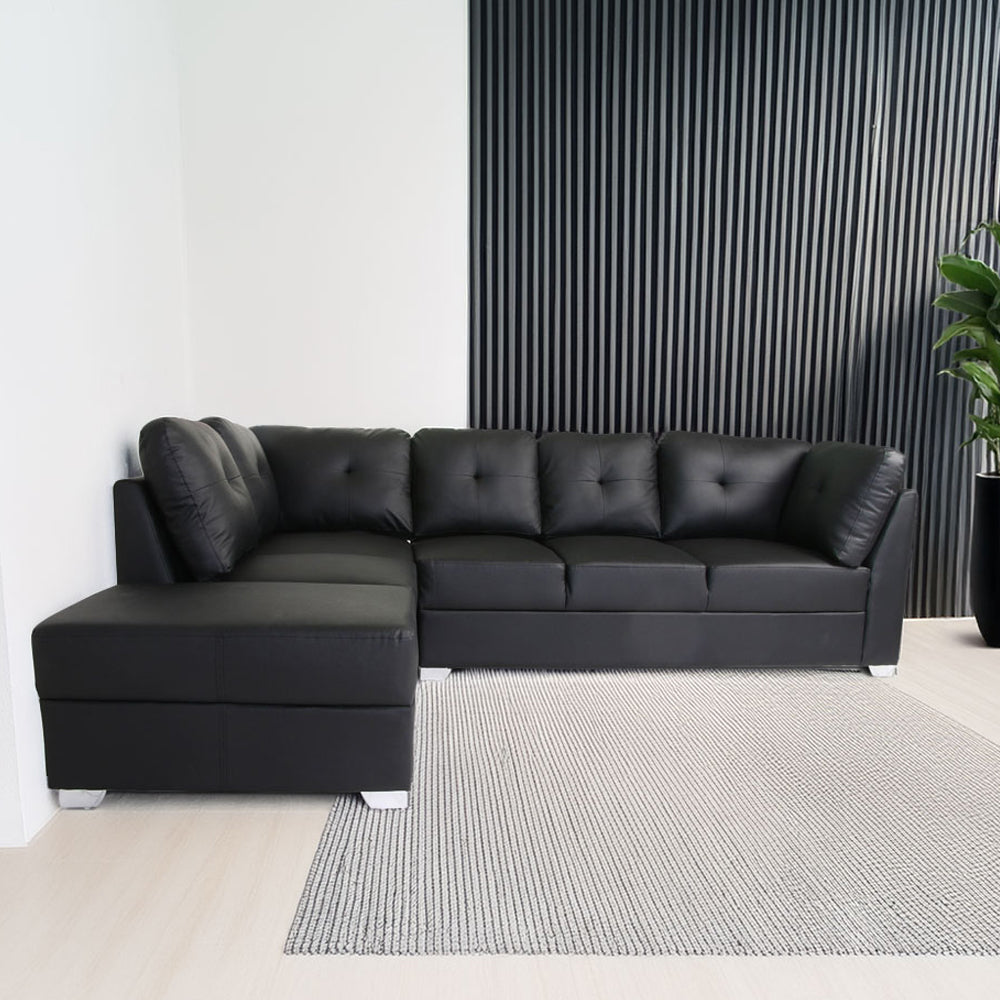 SM Home Caliber Sectional Sofa Set - Black