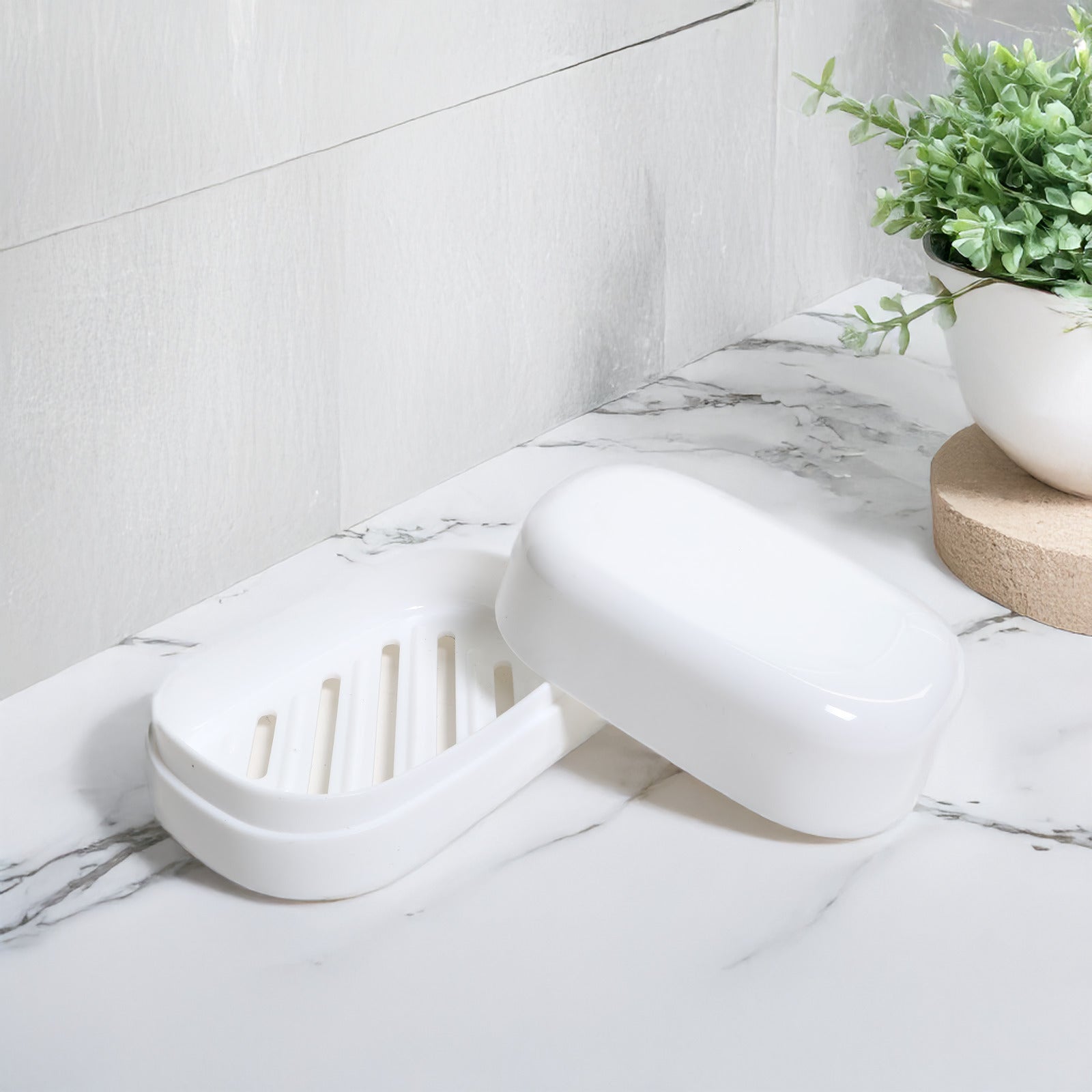 Hosh Soap Holder with Cover – White