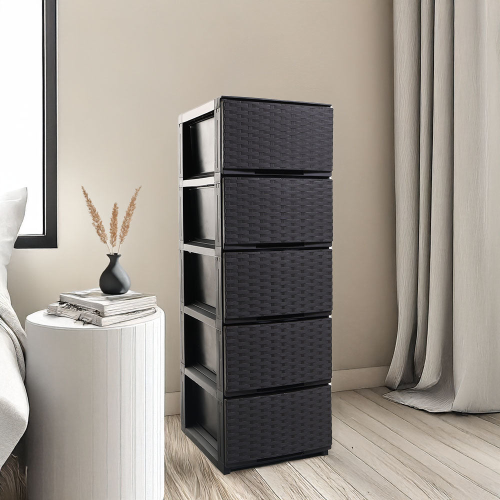 Megabox 5 Layer Boho Slim Drawer MG164RT - Dark Brown
