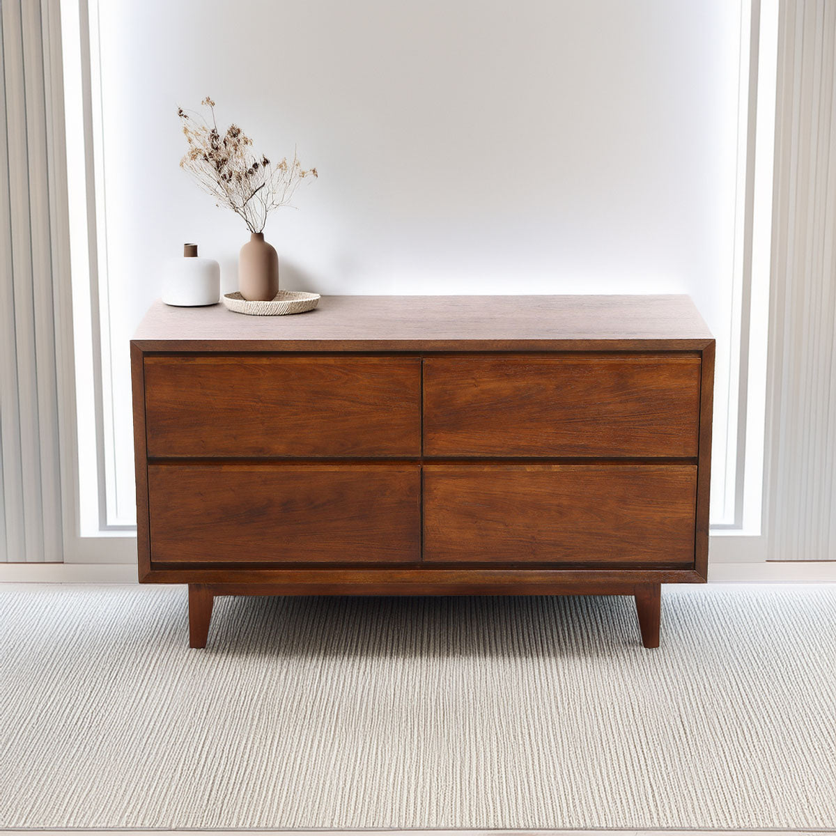SM Home Helene Chest of 4 Drawers (1121) - Walnut