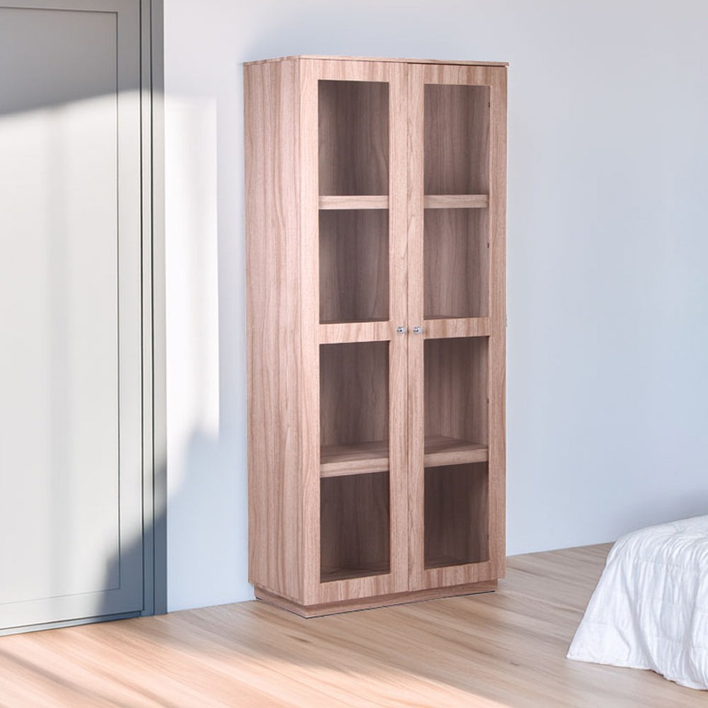 SM Home Fave Two Door Wide Cupboard - Cherry Oak
