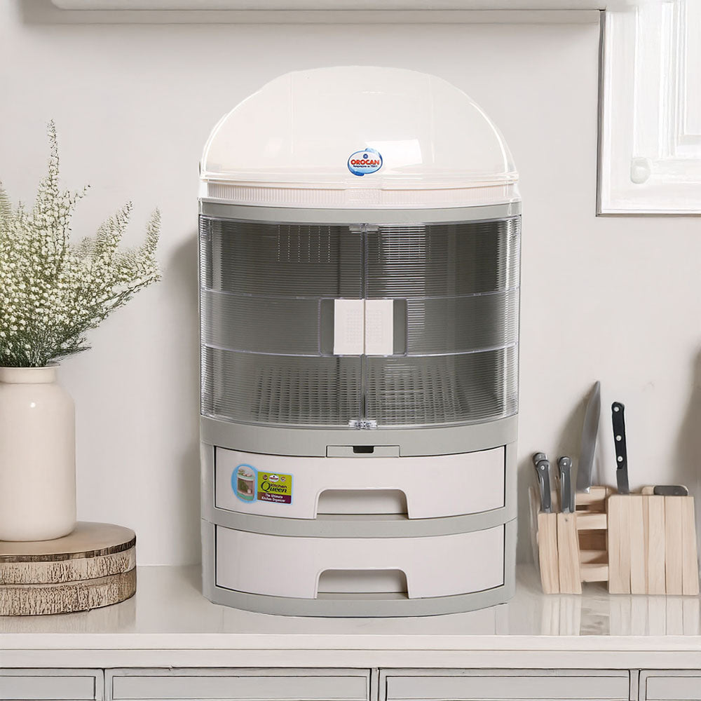Orocan Queen Kitchen Cabinet ESL8727NT (White) -2L