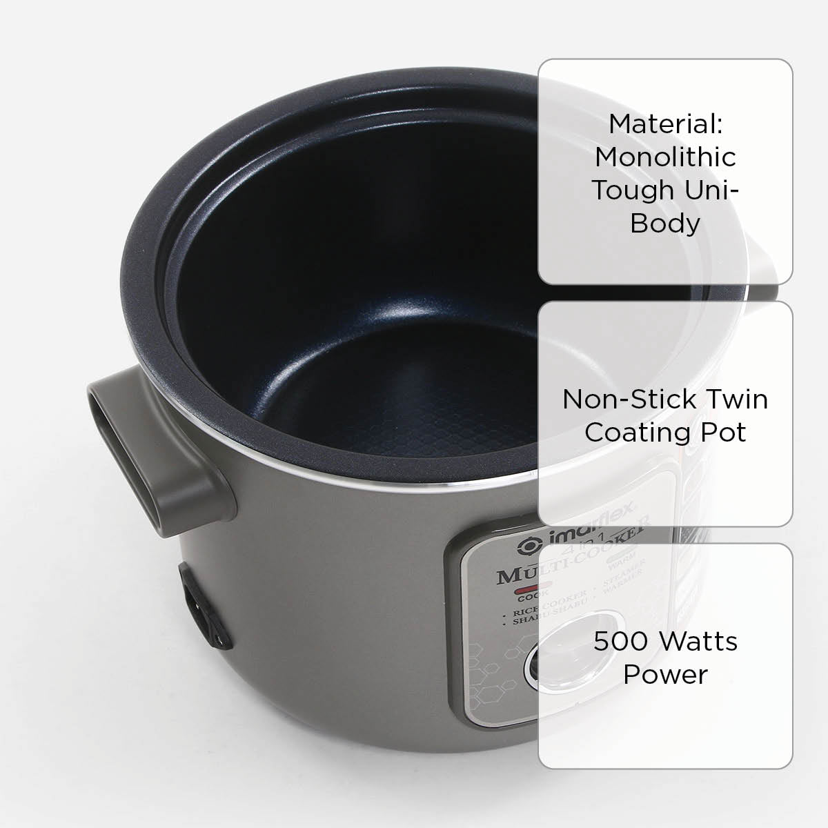 Imarflex IRC-15L 4 IN 1 Rice Cooker Monolithic - 1.5 L