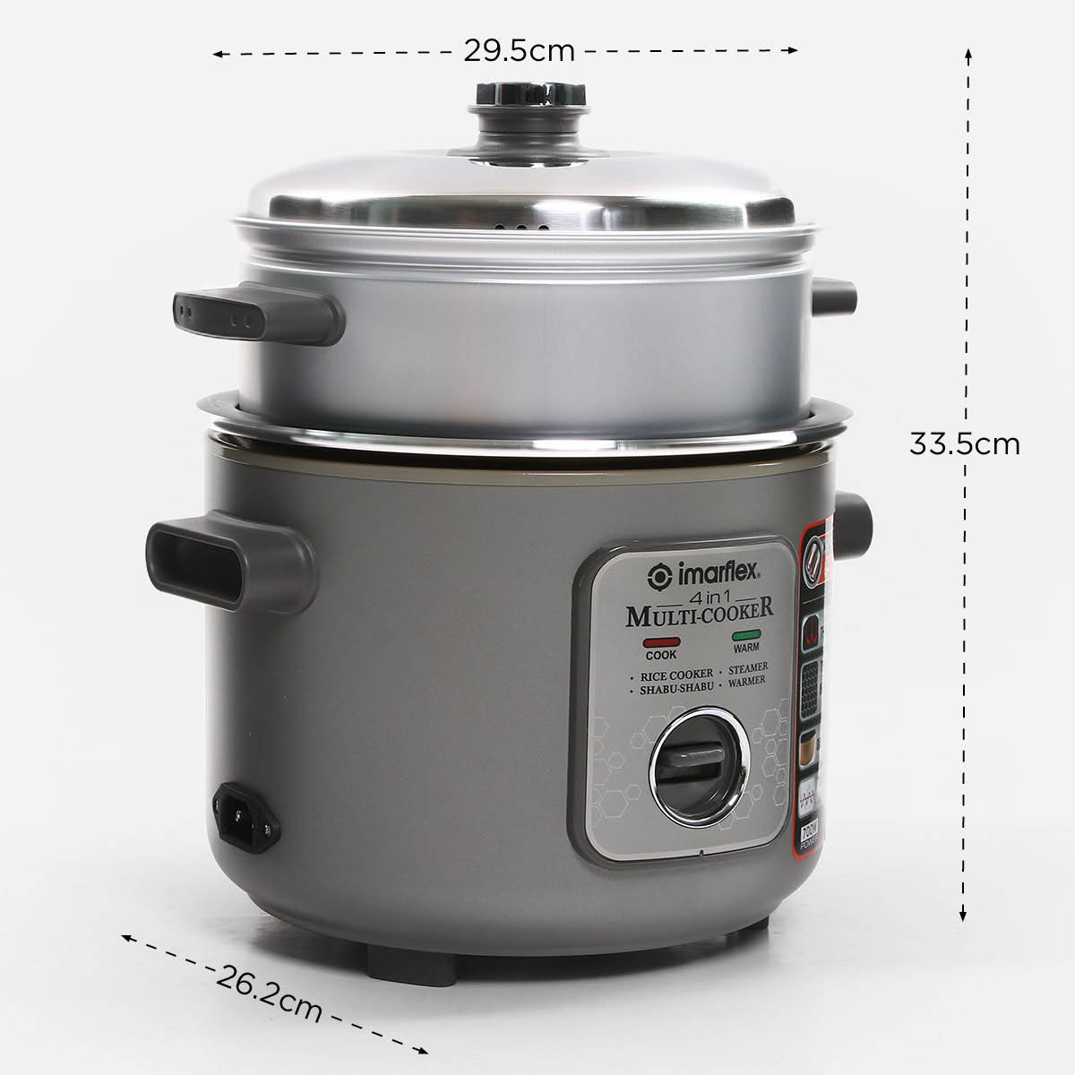 Imarflex IRC-18L 4 IN 1 Rice Cooker Monolithic - 1.8 L