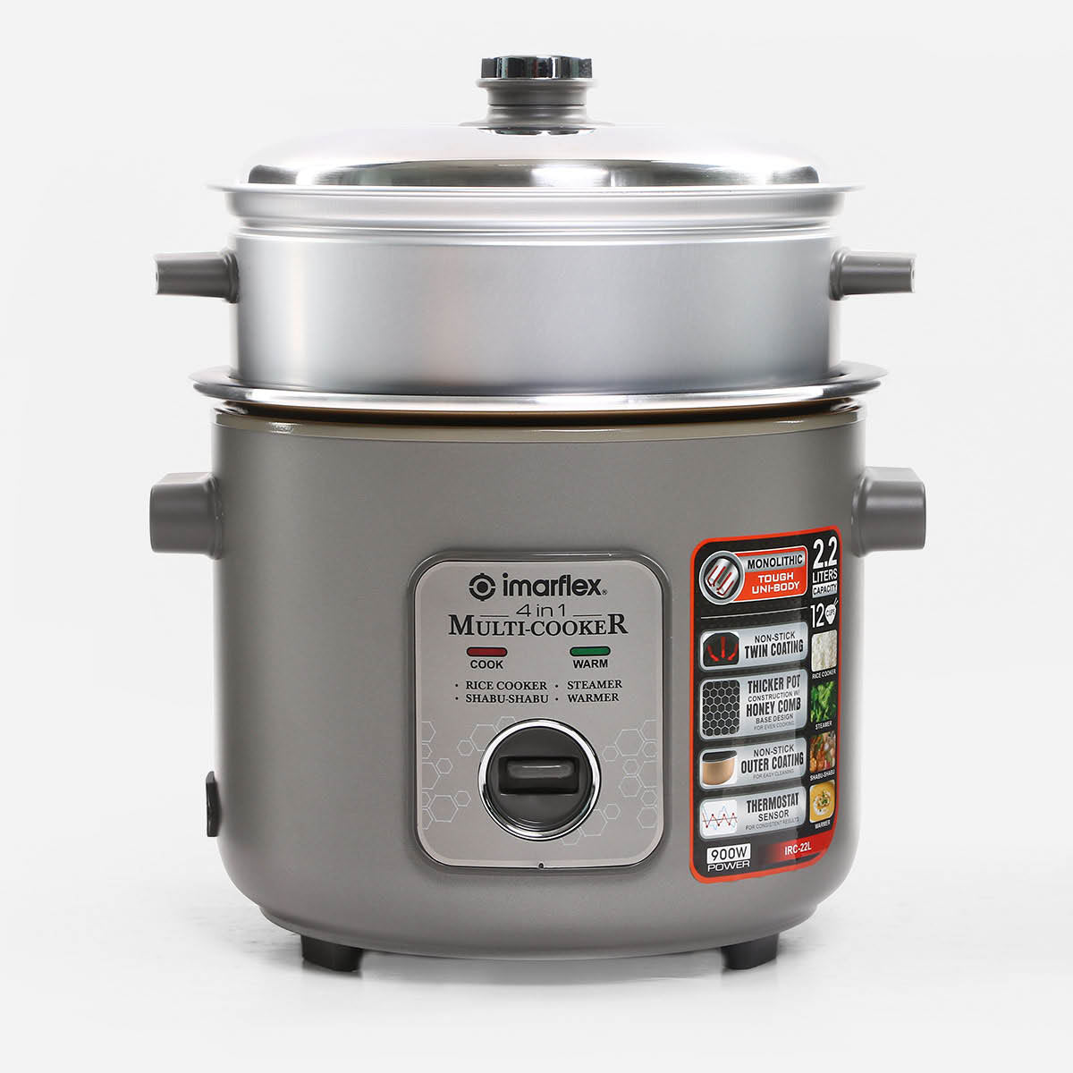 Imarflex IRC-18L 4 IN 1 Rice Cooker Monolithic - 1.8 L