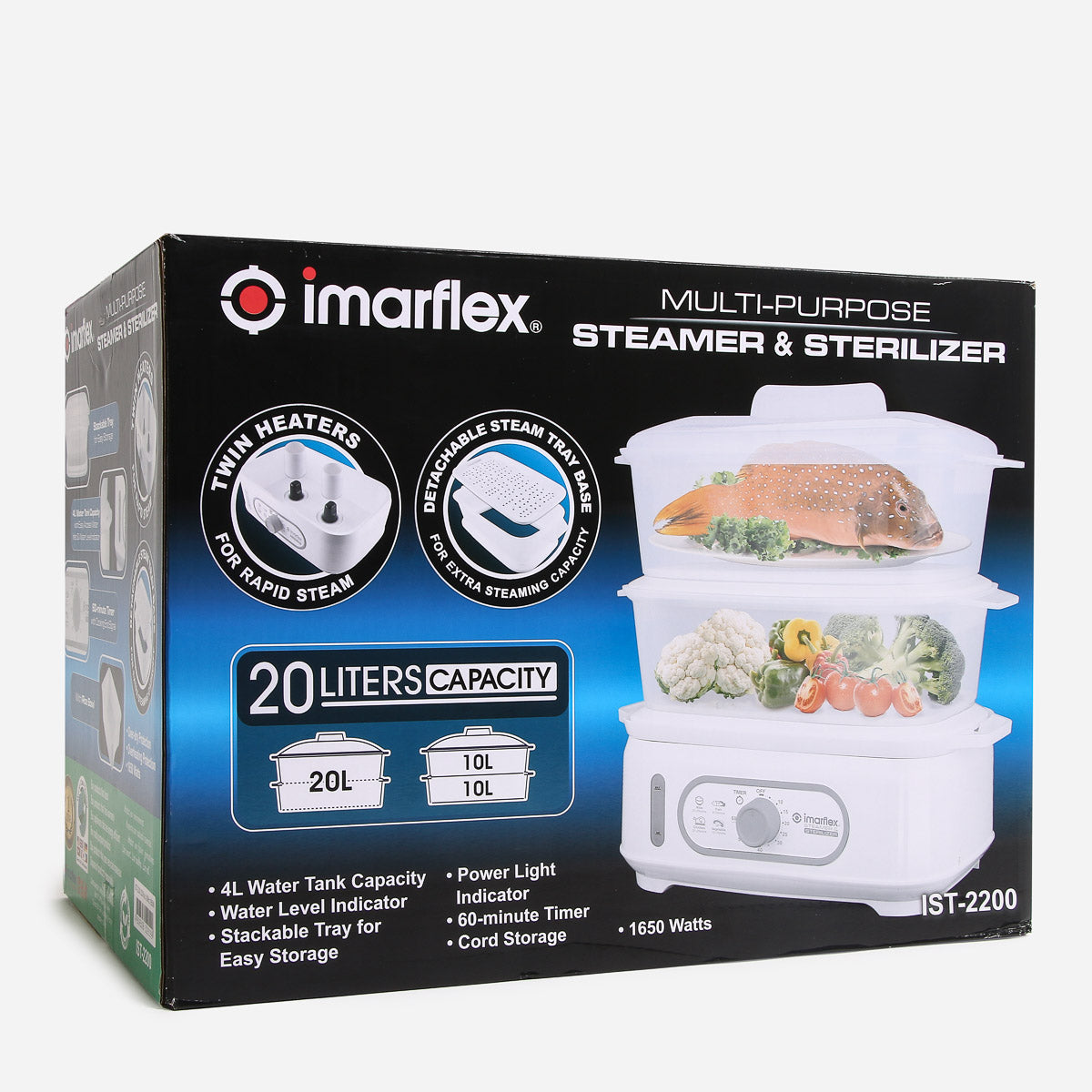 Imarflex Multi-Purpose Steamer & Sterilizer - White