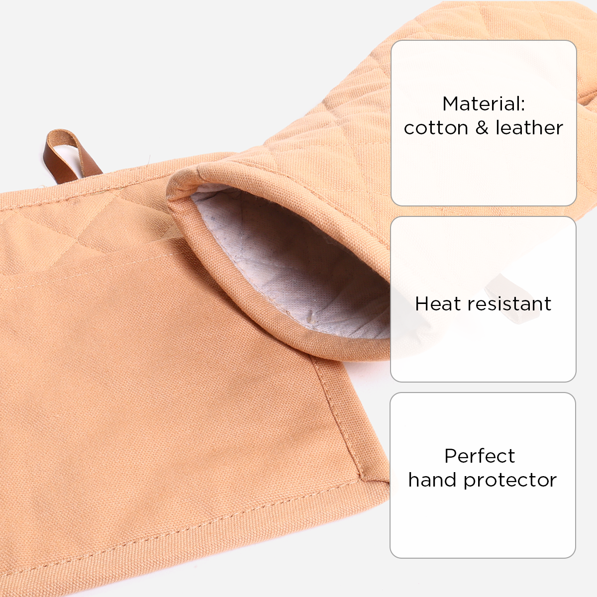 SM Home Gloves Pot Holder with Pocket - Oak