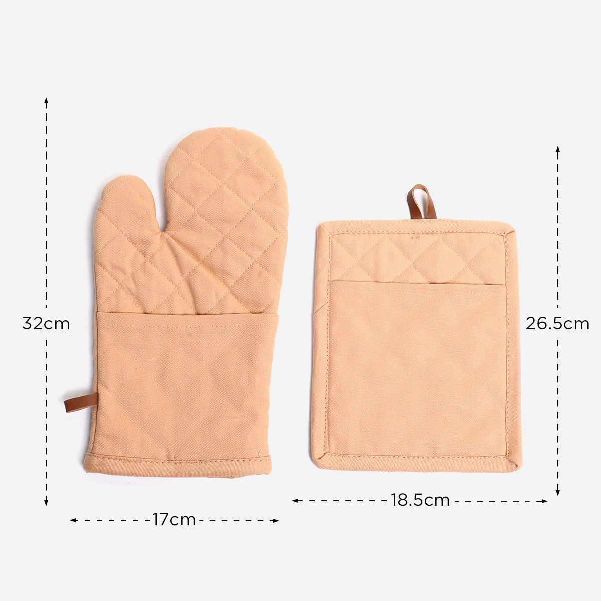 SM Home Gloves Pot Holder with Pocket - Oak