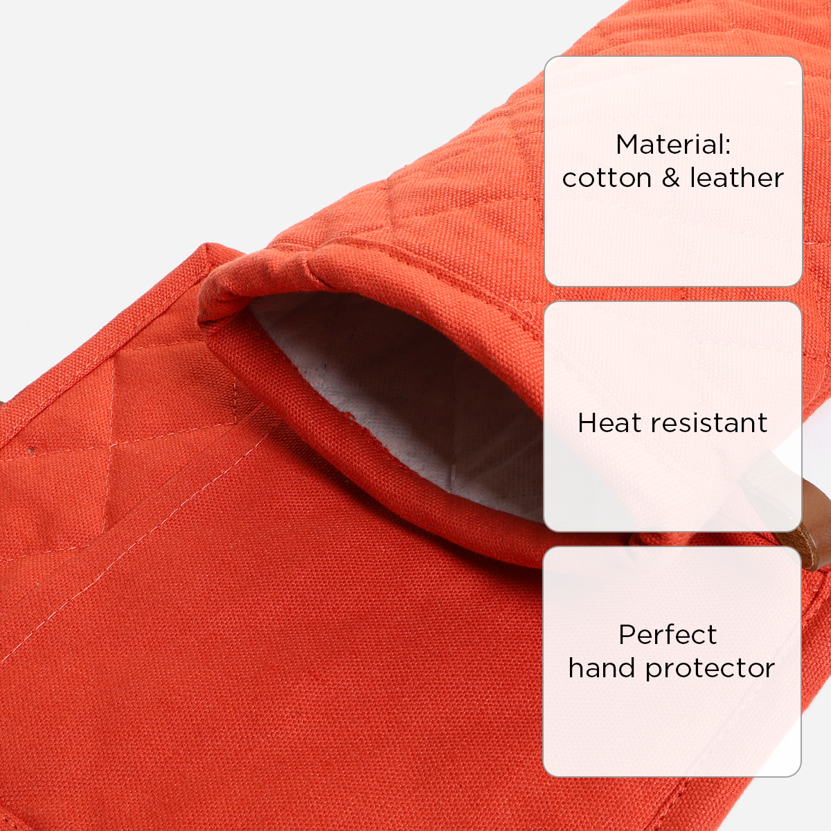 SM Home Gloves Pot Holder with Pocket - Rust