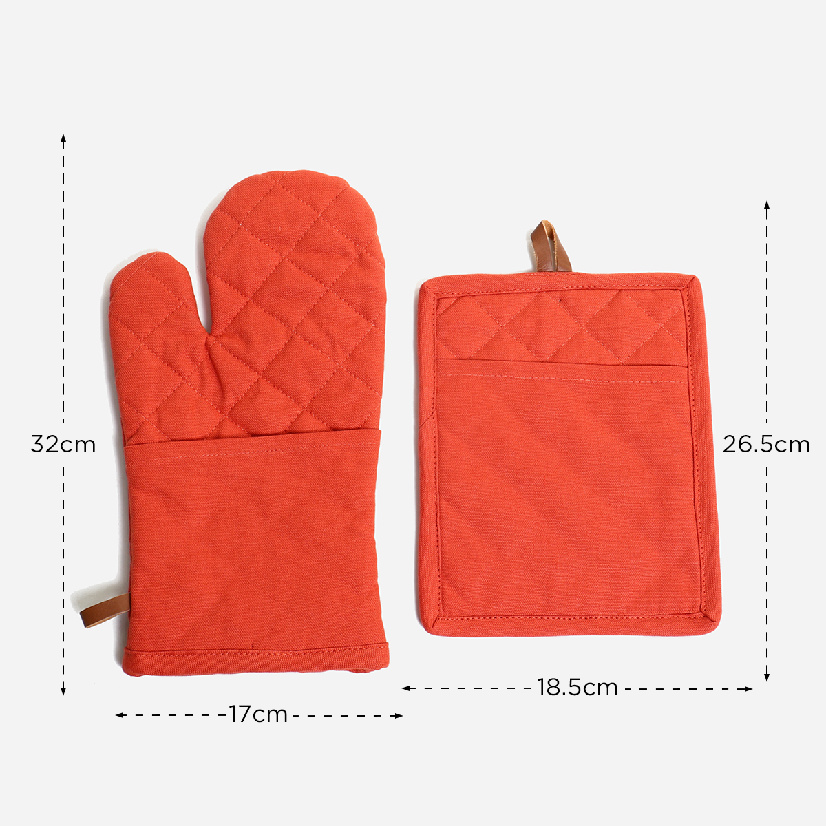 SM Home Gloves Pot Holder with Pocket - Rust