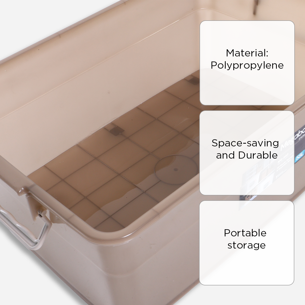 Megabox MG683TB Storage Box (Brown) - 58L