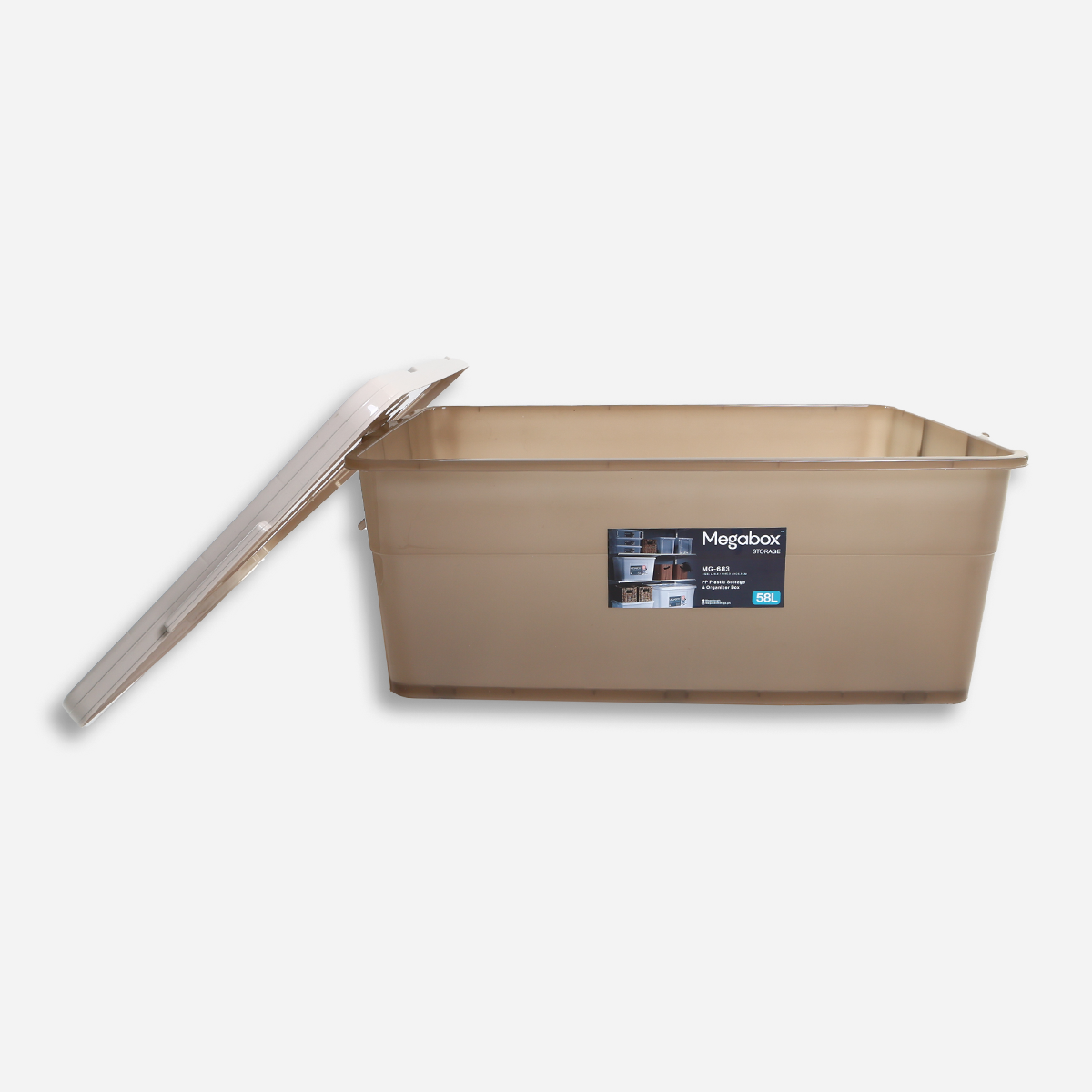 Megabox MG683TB Storage Box (Brown) - 58L