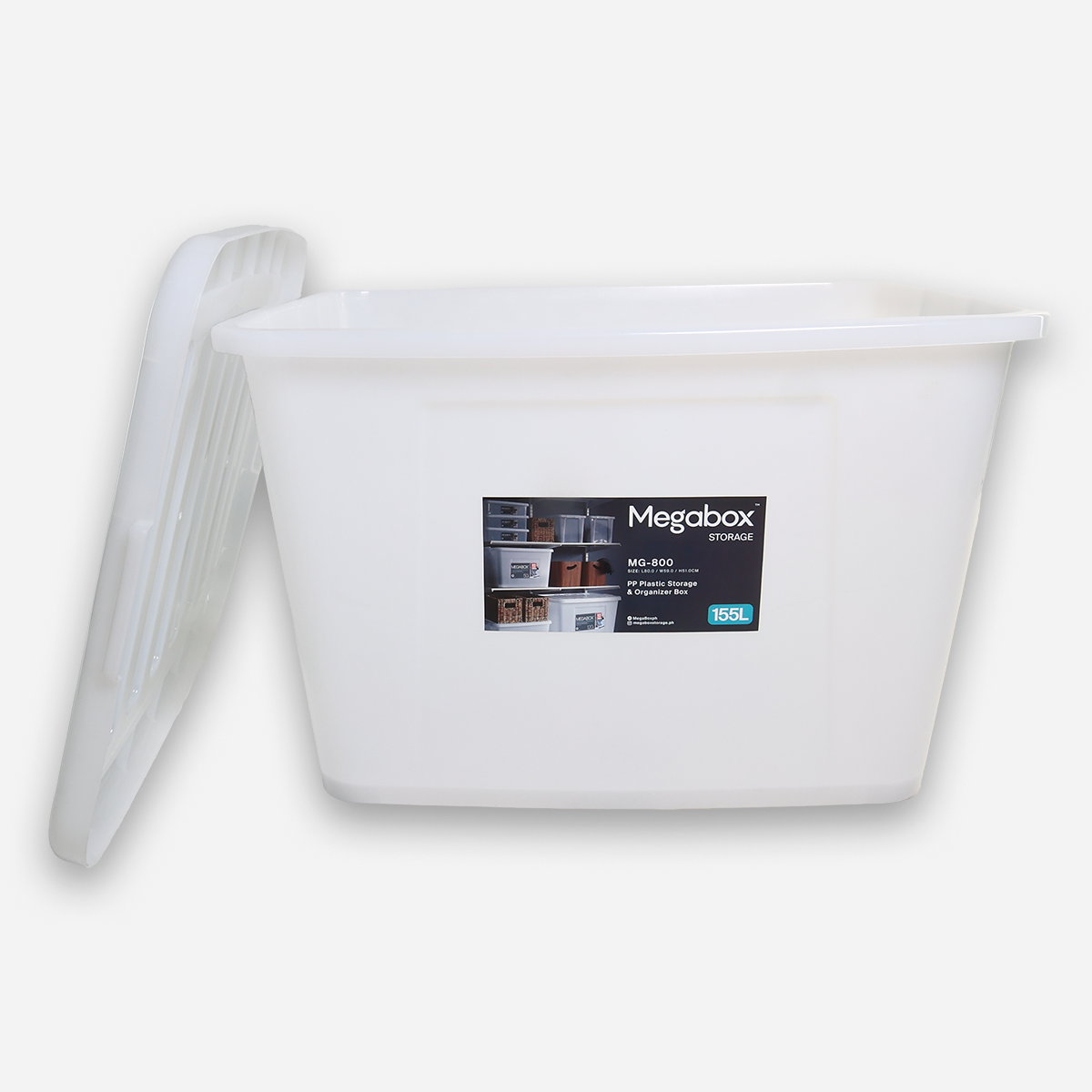 Megabox Hi-Impact Resistant Storage Box (Clear) - 155L
