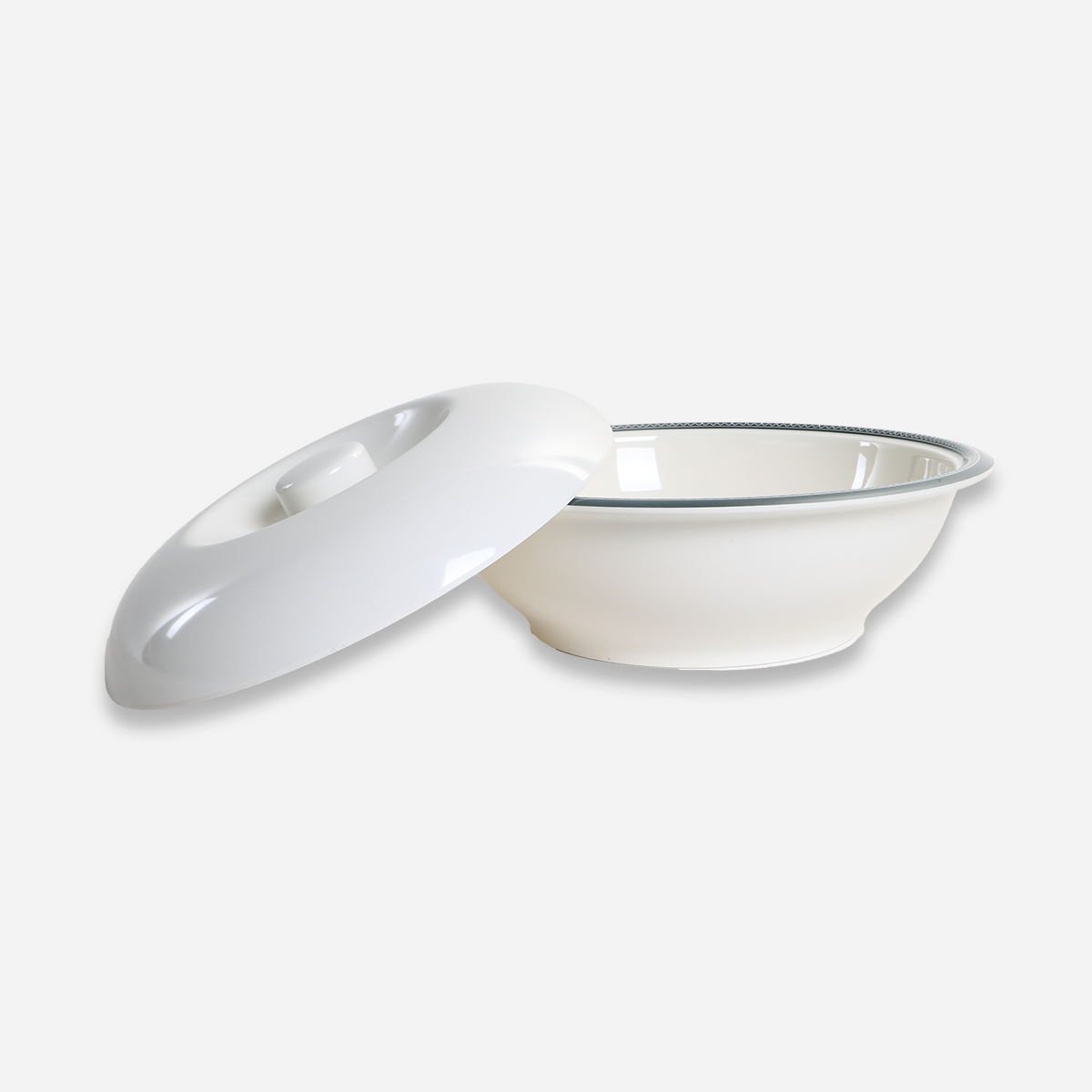 Melawares Round Casserole with Cover (Ivory) - 10in
