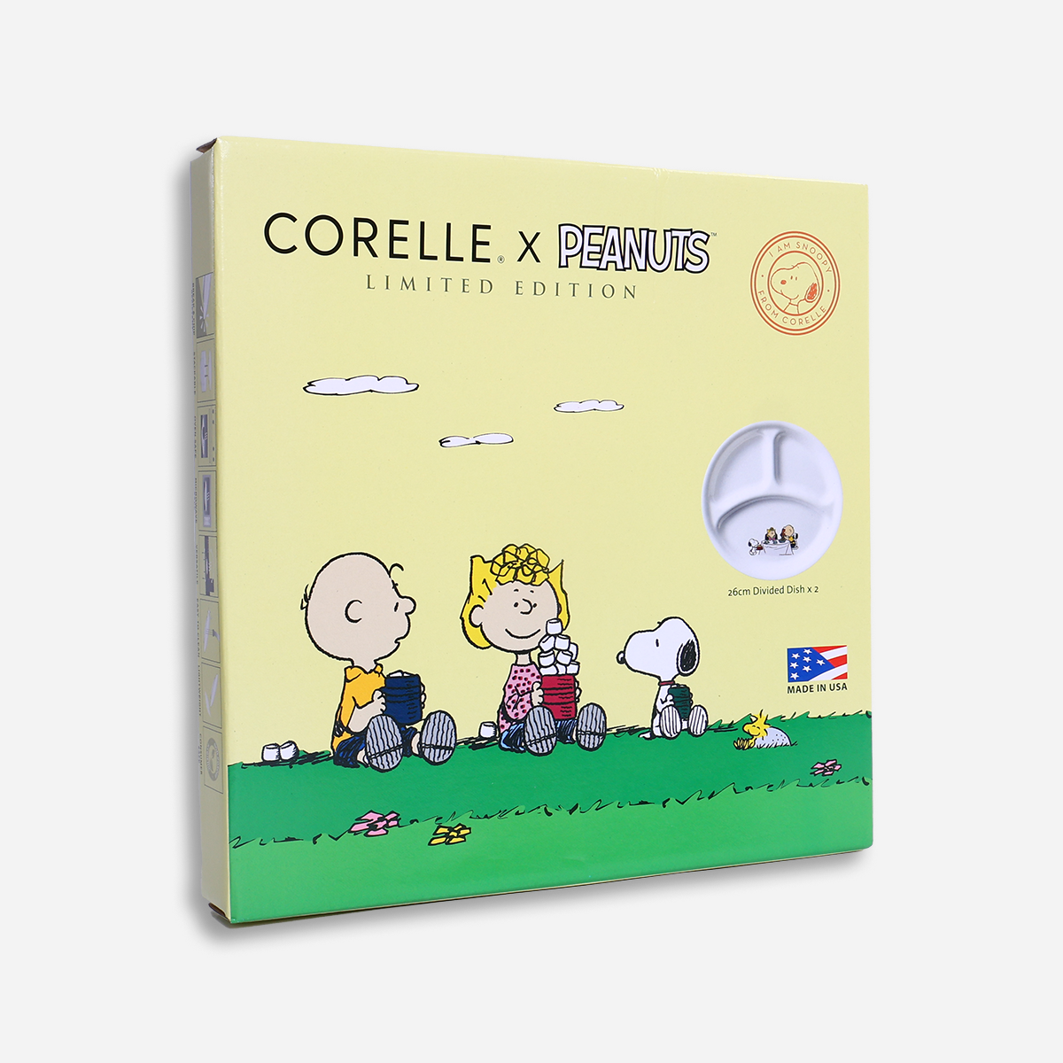 Corelle 2-Piece Divided Plate Set - Snoopy