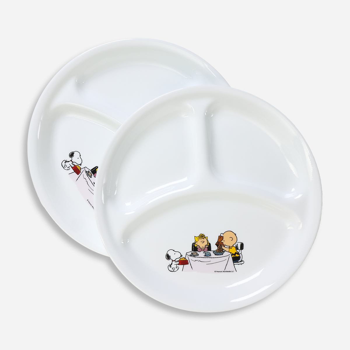 Corelle 2-Piece Divided Plate Set - Snoopy