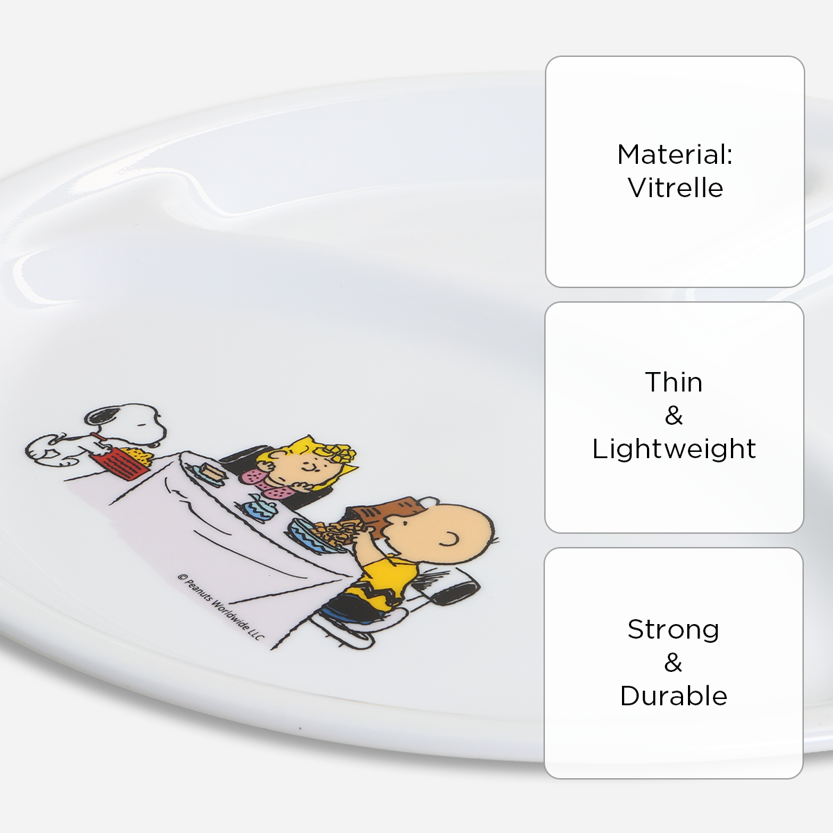 Corelle 2-Piece Divided Plate Set - Snoopy