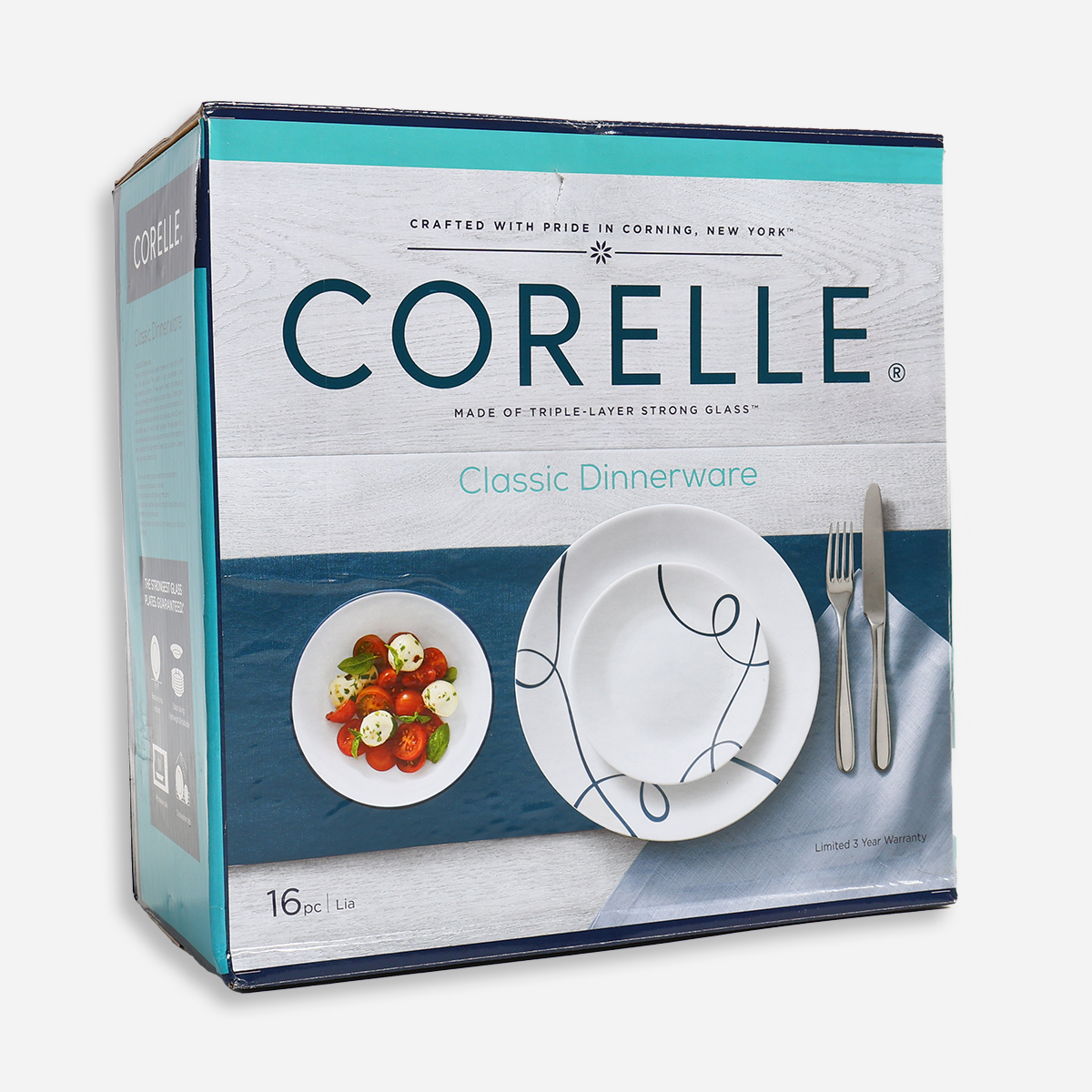 Corelle 16-Piece Classic Dinner Set - Lia