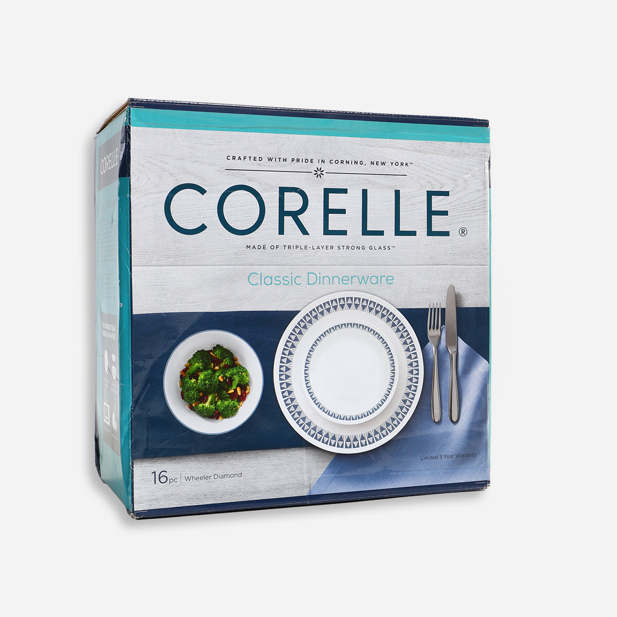 Corelle 16-Piece Classic Dinner Set - Wheeler Diamond