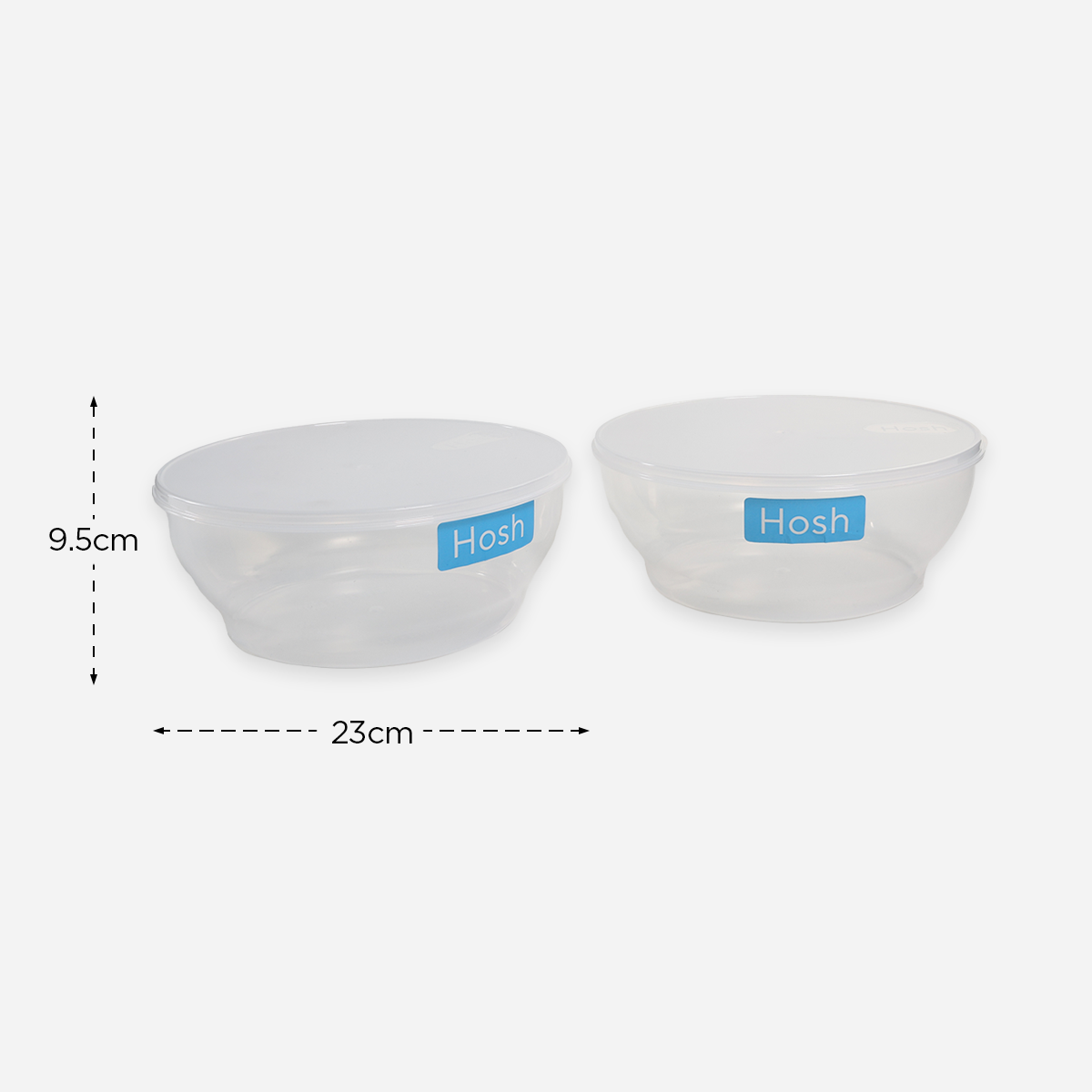 Hosh Set of 2 Container Bowls (Clear) - 2.5L