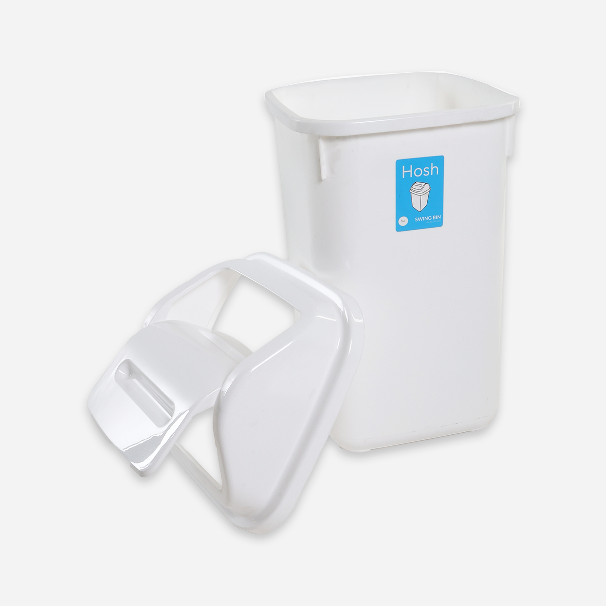 Hosh Swing Bin (White) - 16L