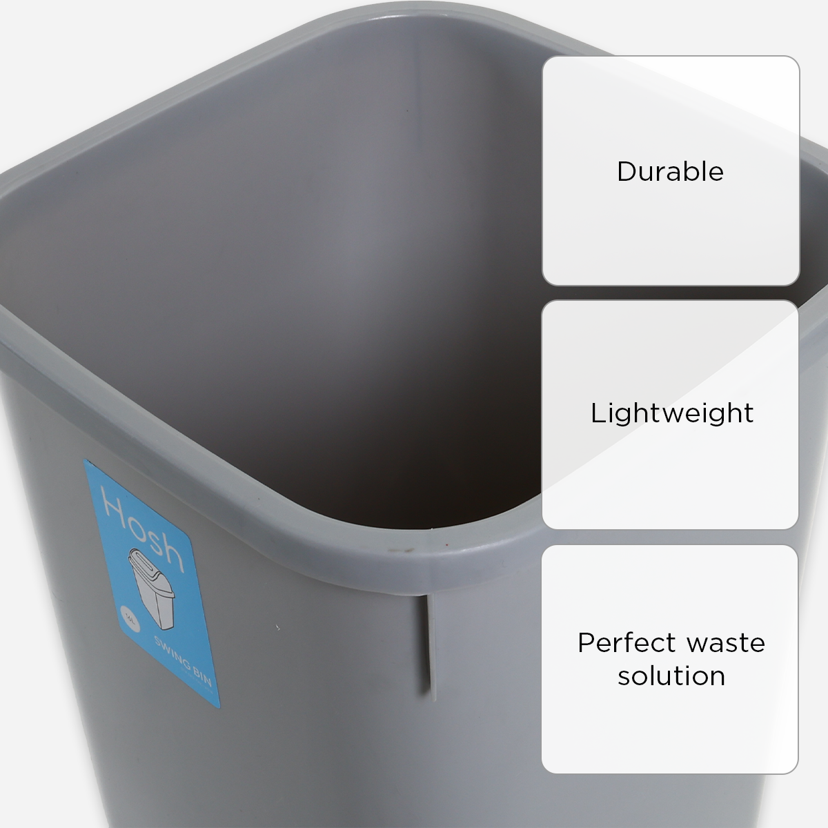 Hosh Swing Bin (Gray) - 16L