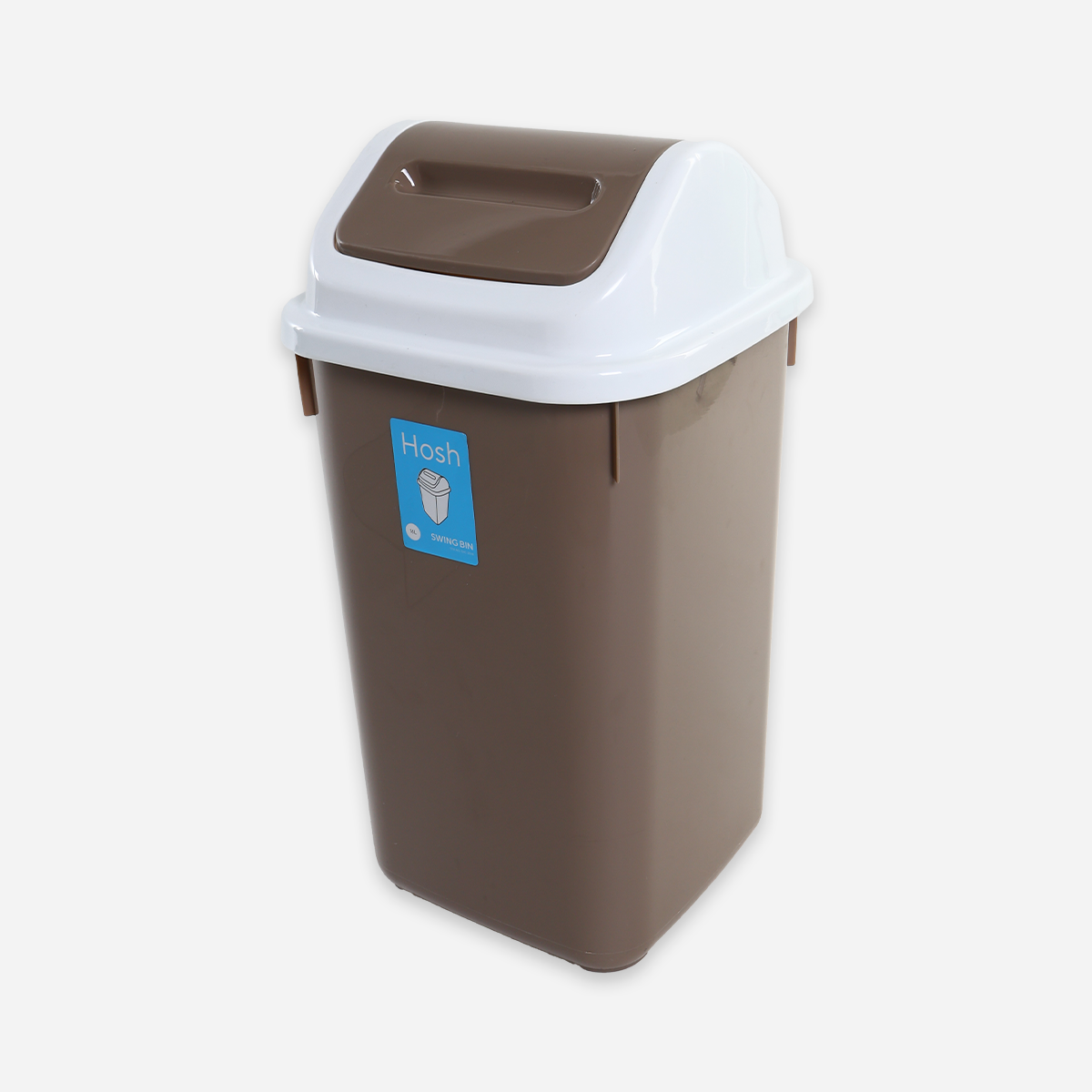 Hosh Swing Bin (Brown) - 16L