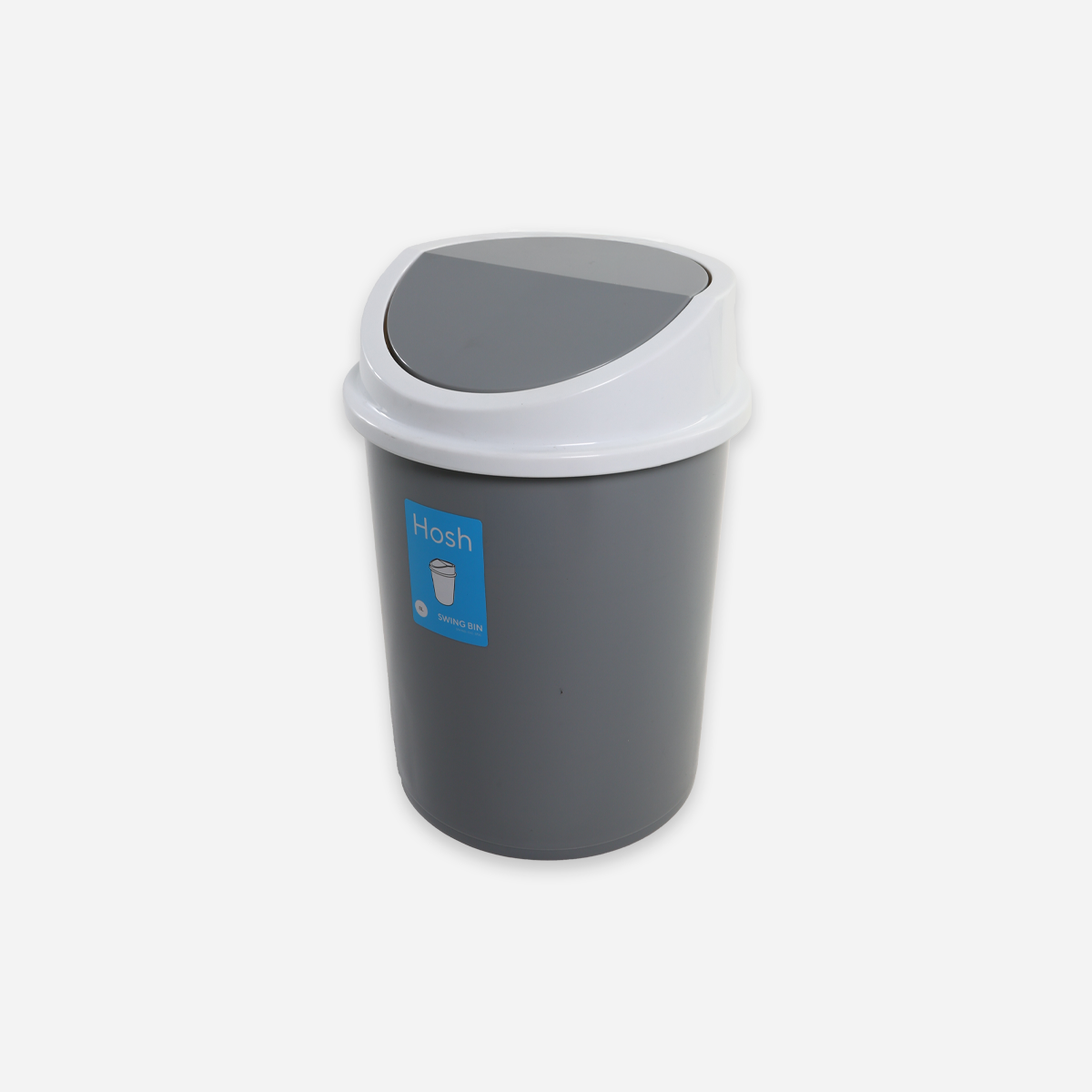 Hosh Round Swing Bin (Gray) - 8L