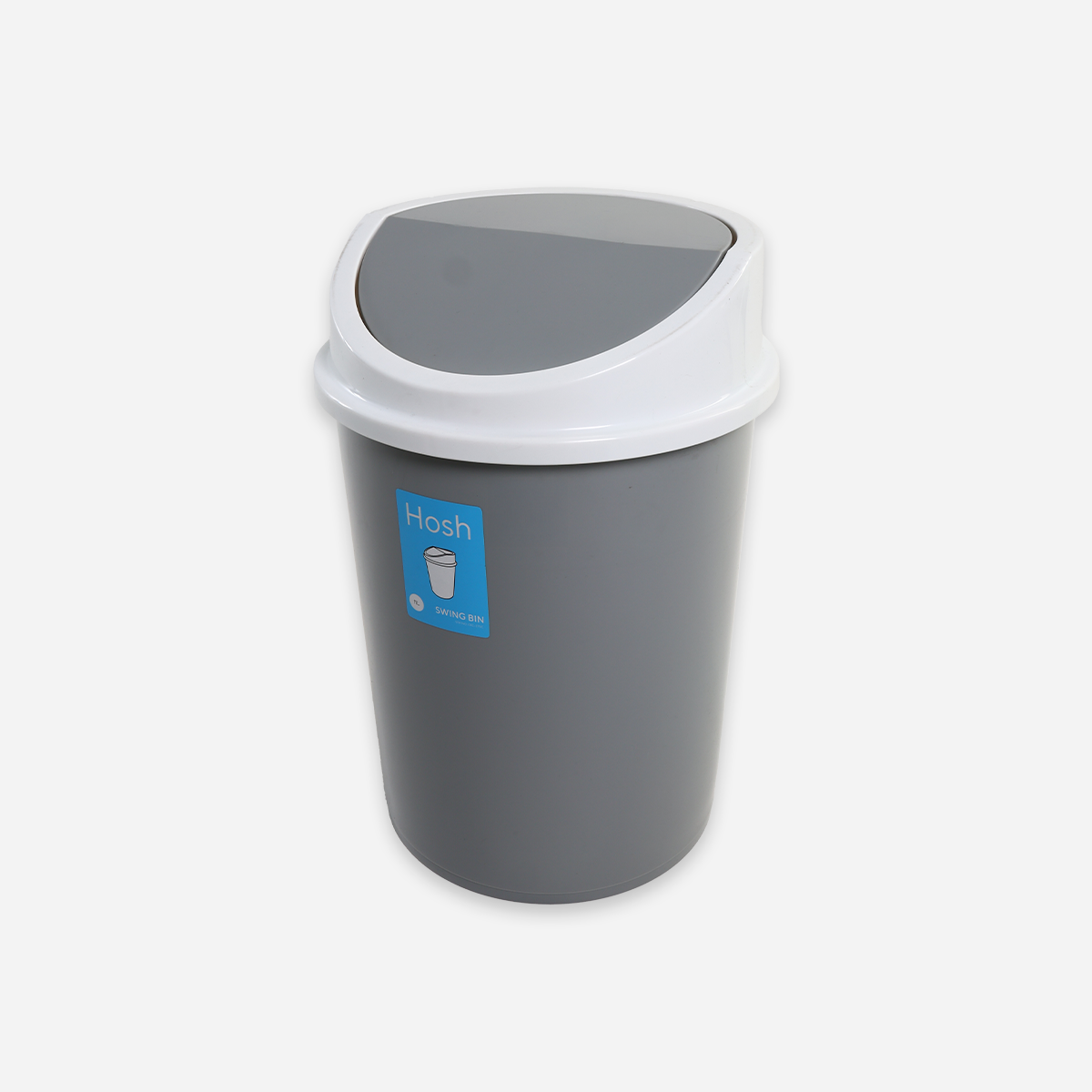 Hosh Round Swing Bin (Gray) - 11L