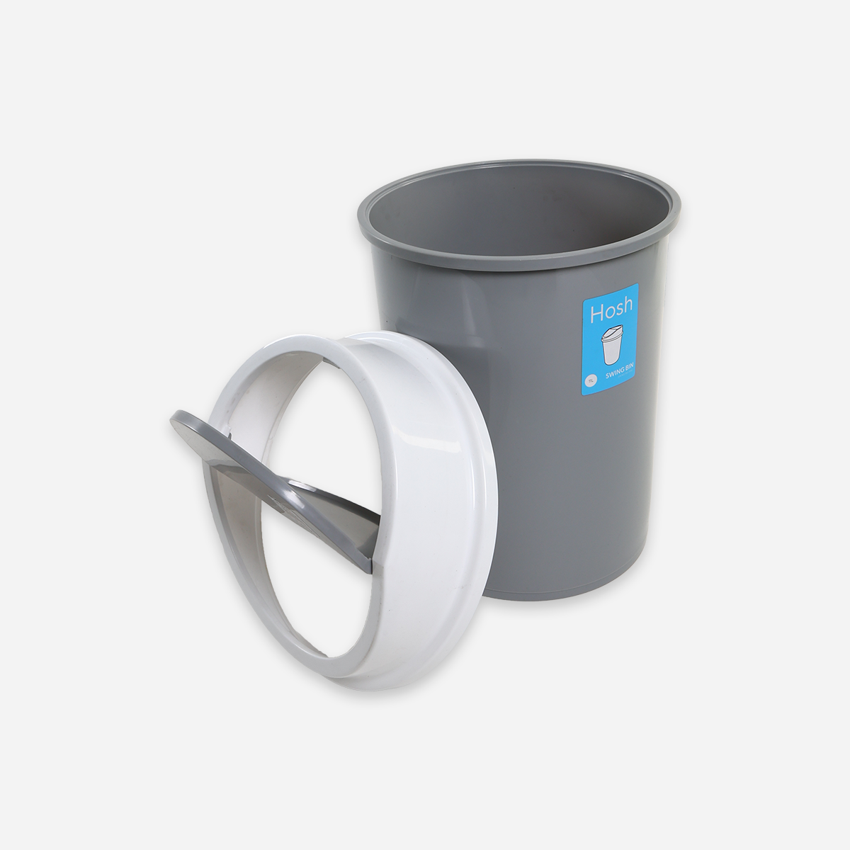 Hosh Round Swing Bin (Gray) - 11L