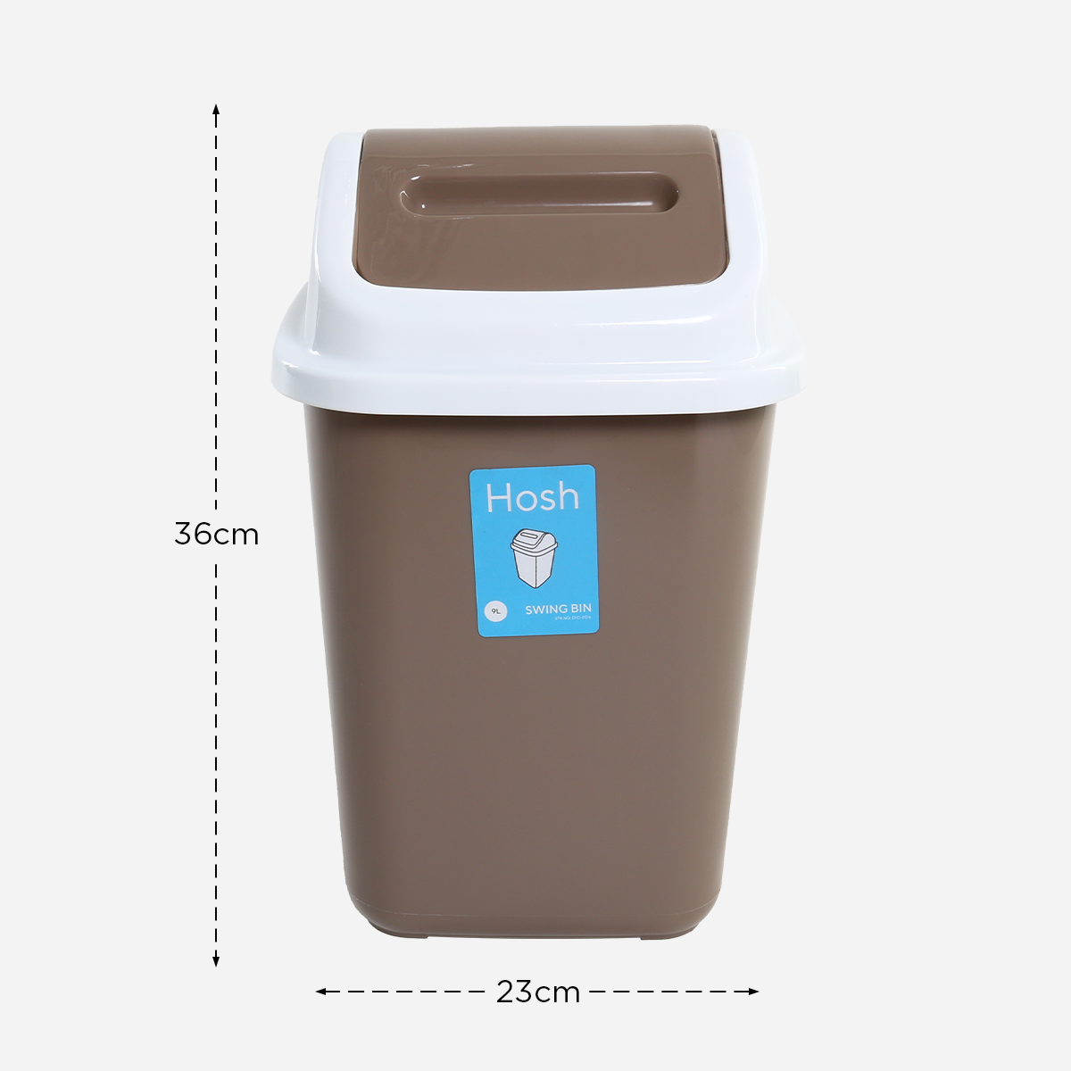 Hosh Swing Bin (Brown) -  9L
