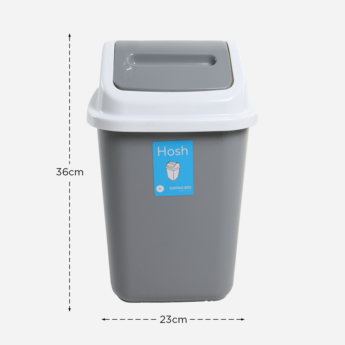 Hosh Swing Bin (Gray) - 9L