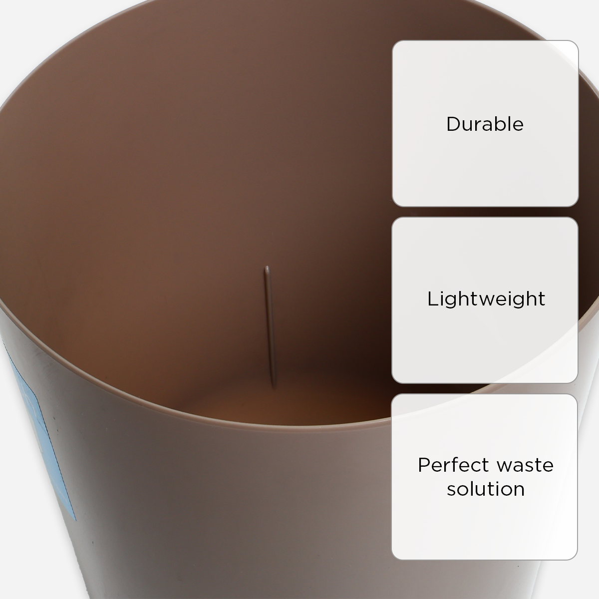 Hosh Round Waste Bin (Brown) - 9L