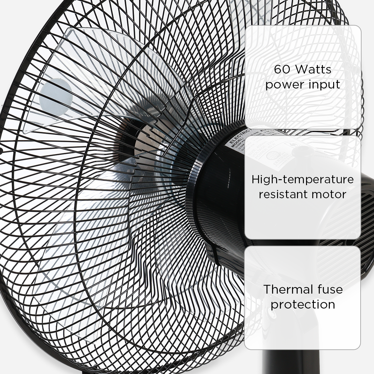 Camel 5-Leaf Blade Desk Fan- 16in
