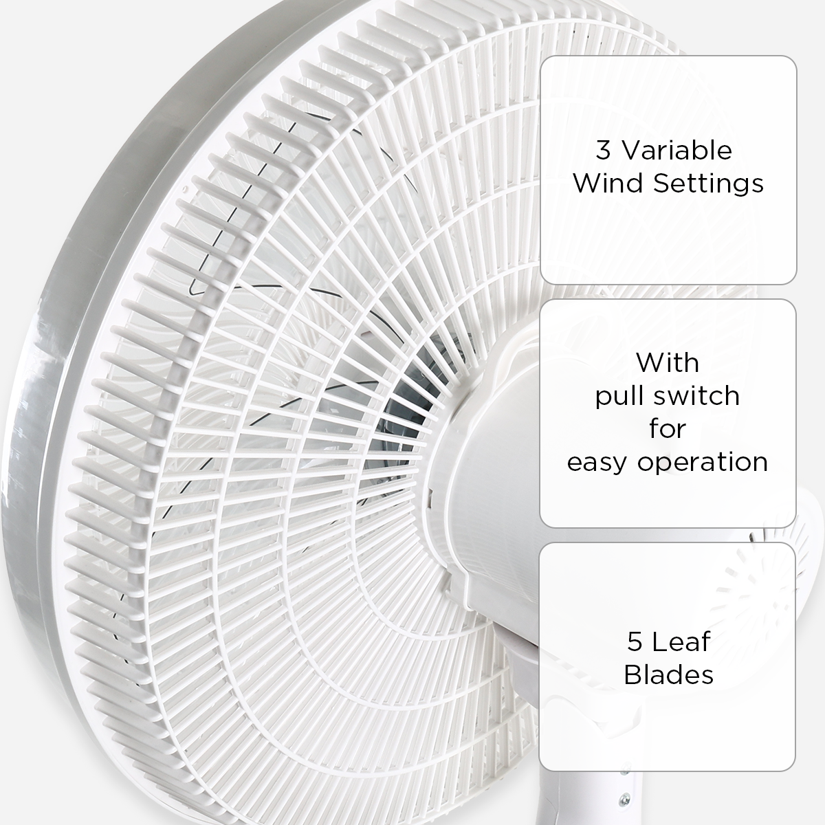 Camel Stand Fan (White) - 16in
