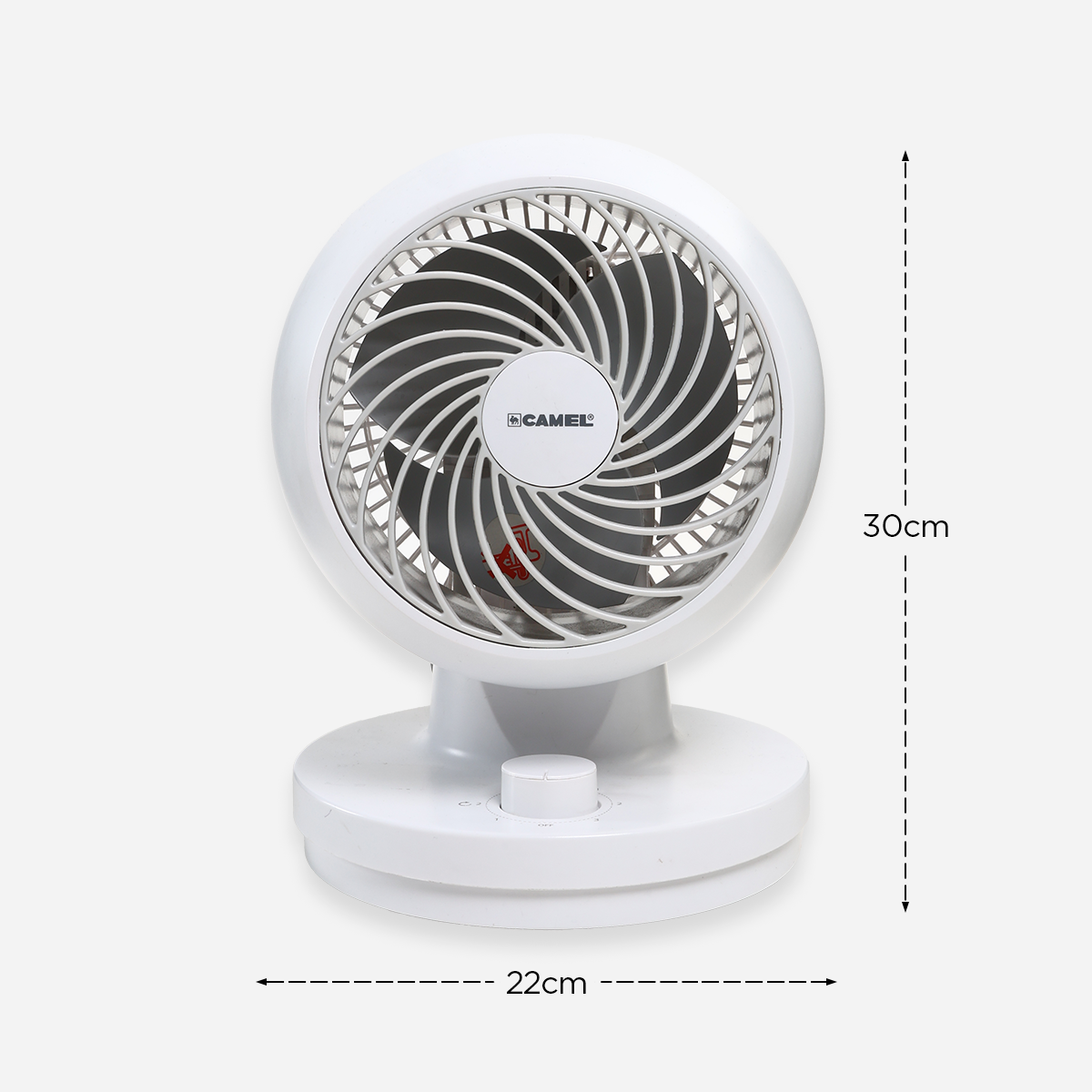 Camel Air Circulator (White) - 6in