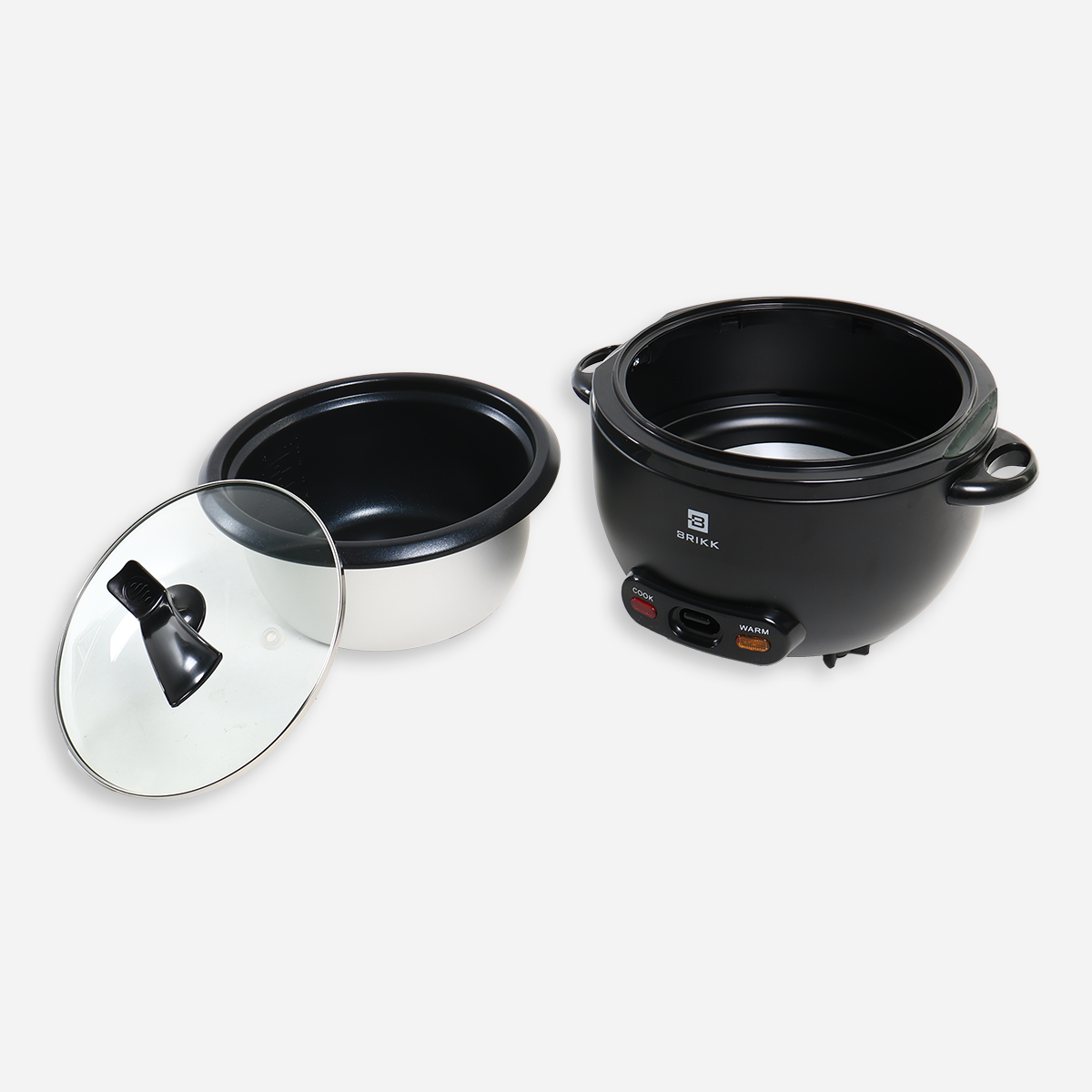 Brikk Rice Cooker (Black) - 5 Cups