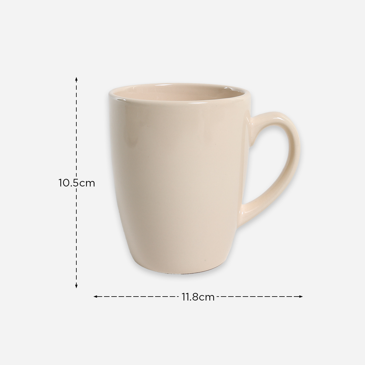 Masflex Set of 8 ZN-1032 Stoneware Dinnerware - Cream