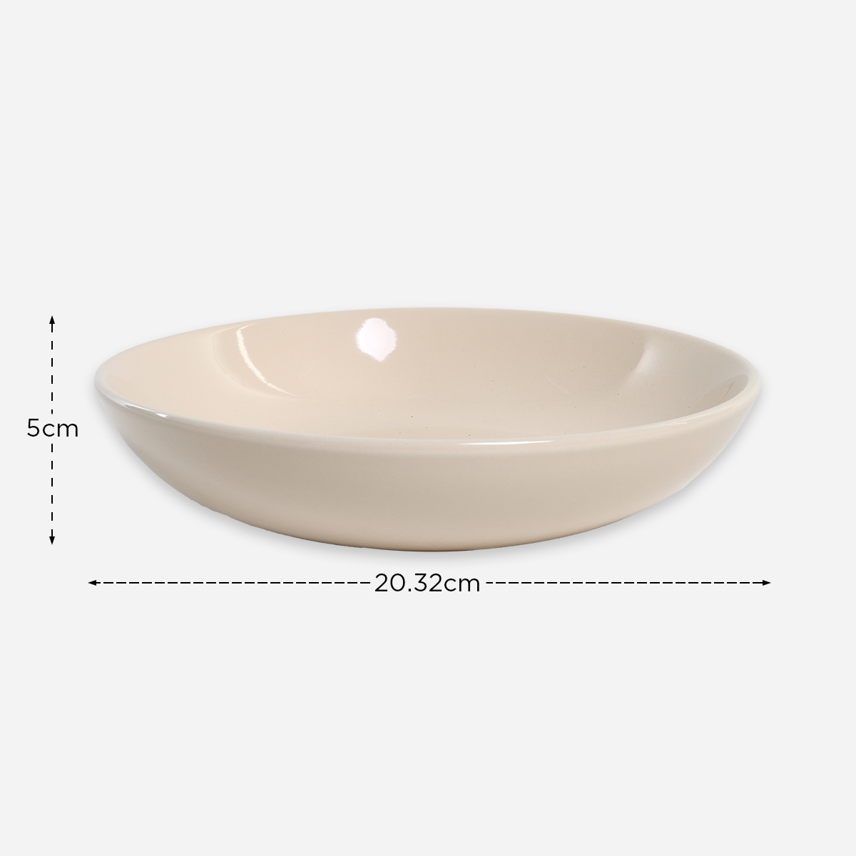 Masflex Set of 8 ZN-1032 Stoneware Dinnerware - Cream