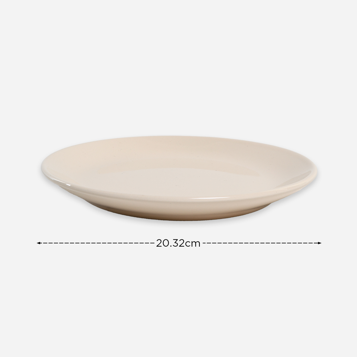 Masflex Set of 8 ZN-1032 Stoneware Dinnerware - Cream