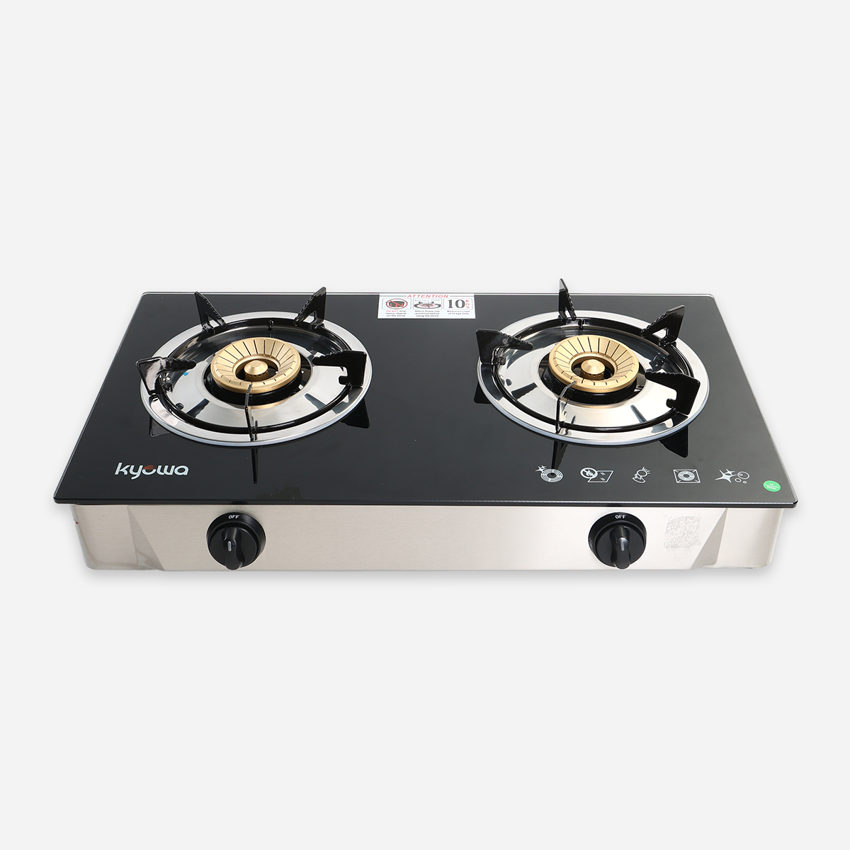 Kyowa Double Burner KW 3562  Glass Top Gas Stove