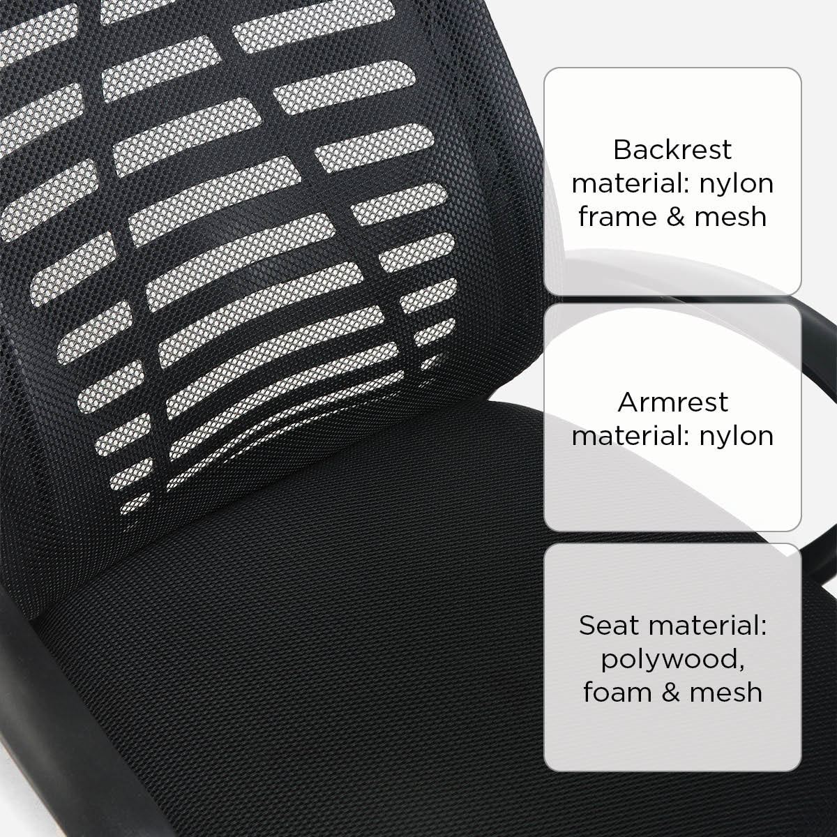SM Home Jerry Office Chair With Head Rest HY805- Black