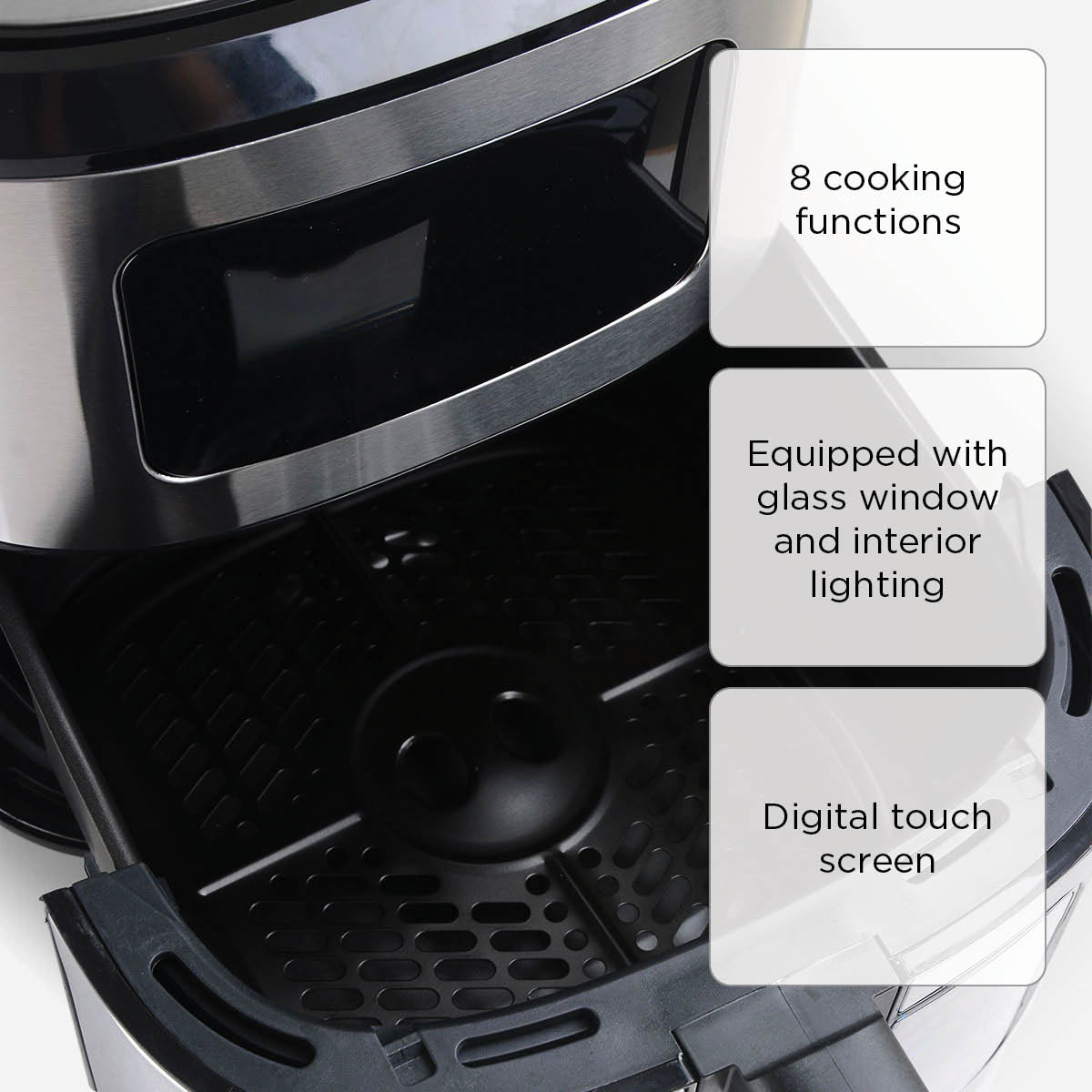 JML Digital Air Fryer with Window - 6.5L