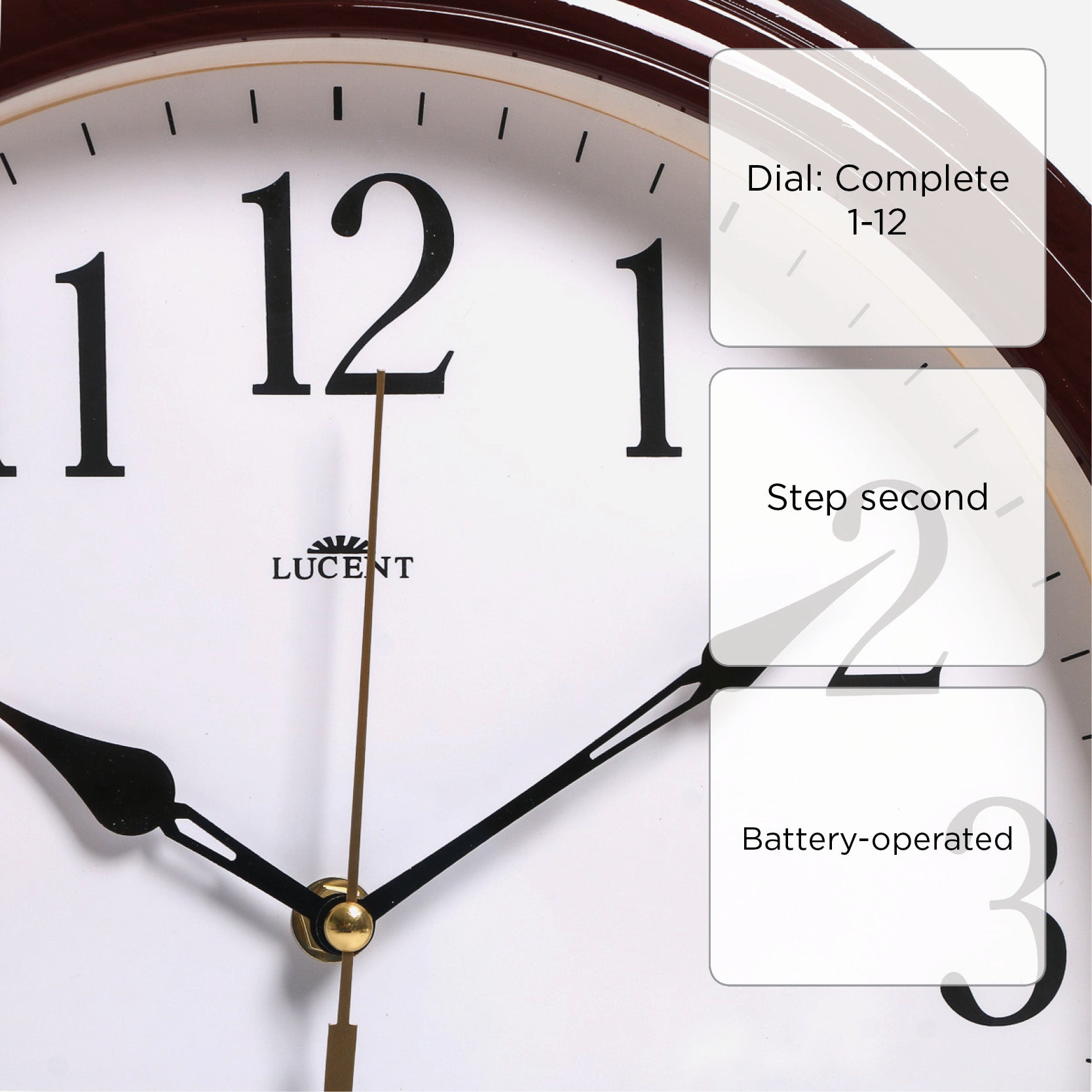 Lucent Wall Clock R92063 - Brown Wood