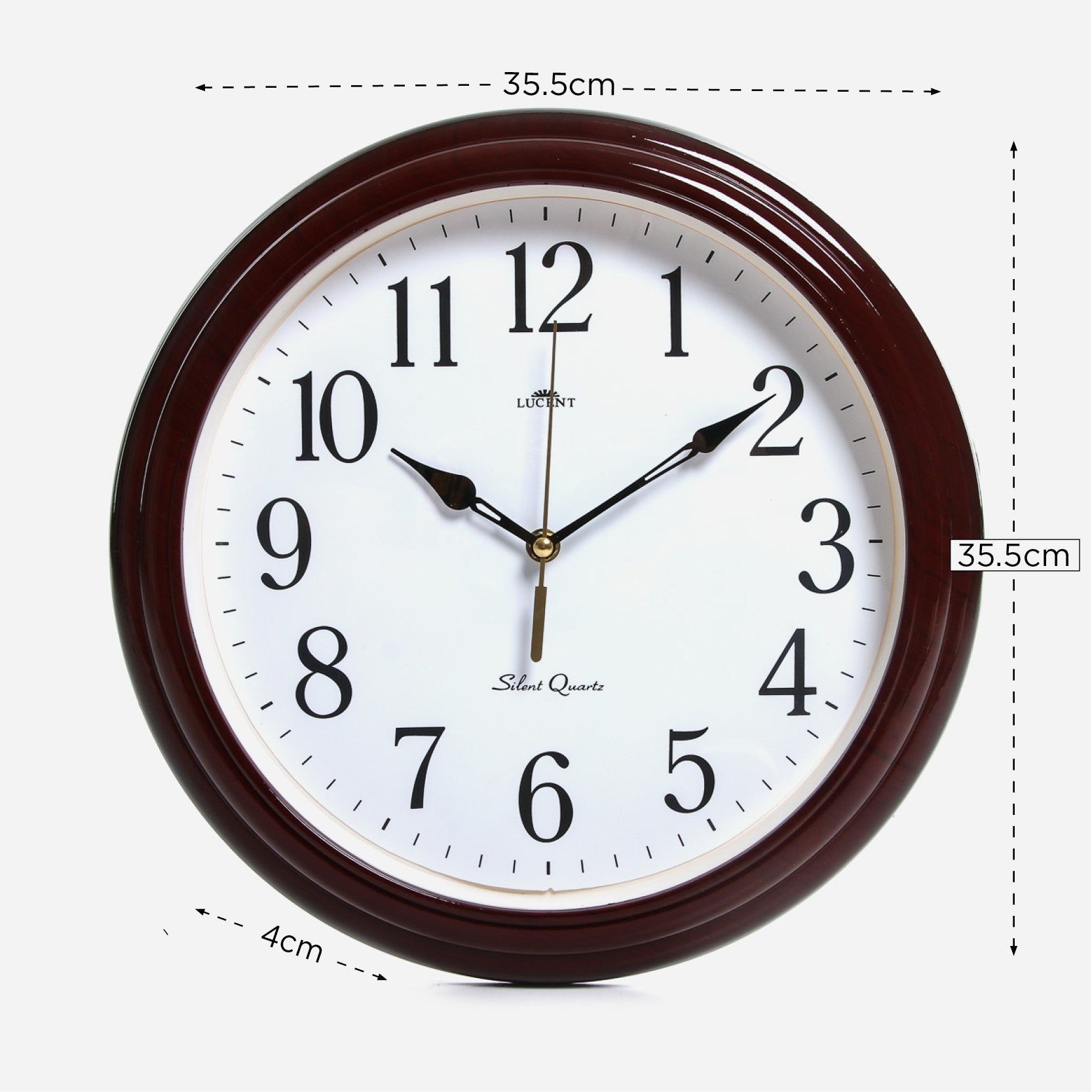Lucent Wall Clock R92063 - Brown Wood