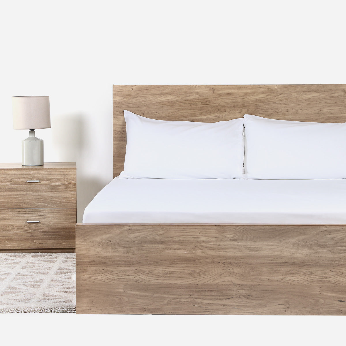 Kingston 3-Piece Queen Size Fitted Bedding Set Ð Plain White