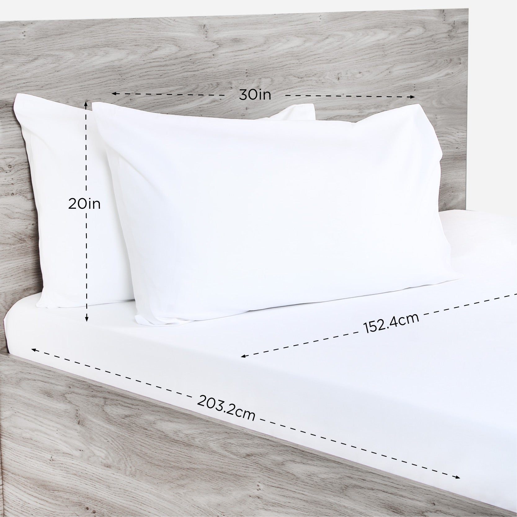Kingston 3-Piece Queen Size Fitted Bedding Set Ð Plain White