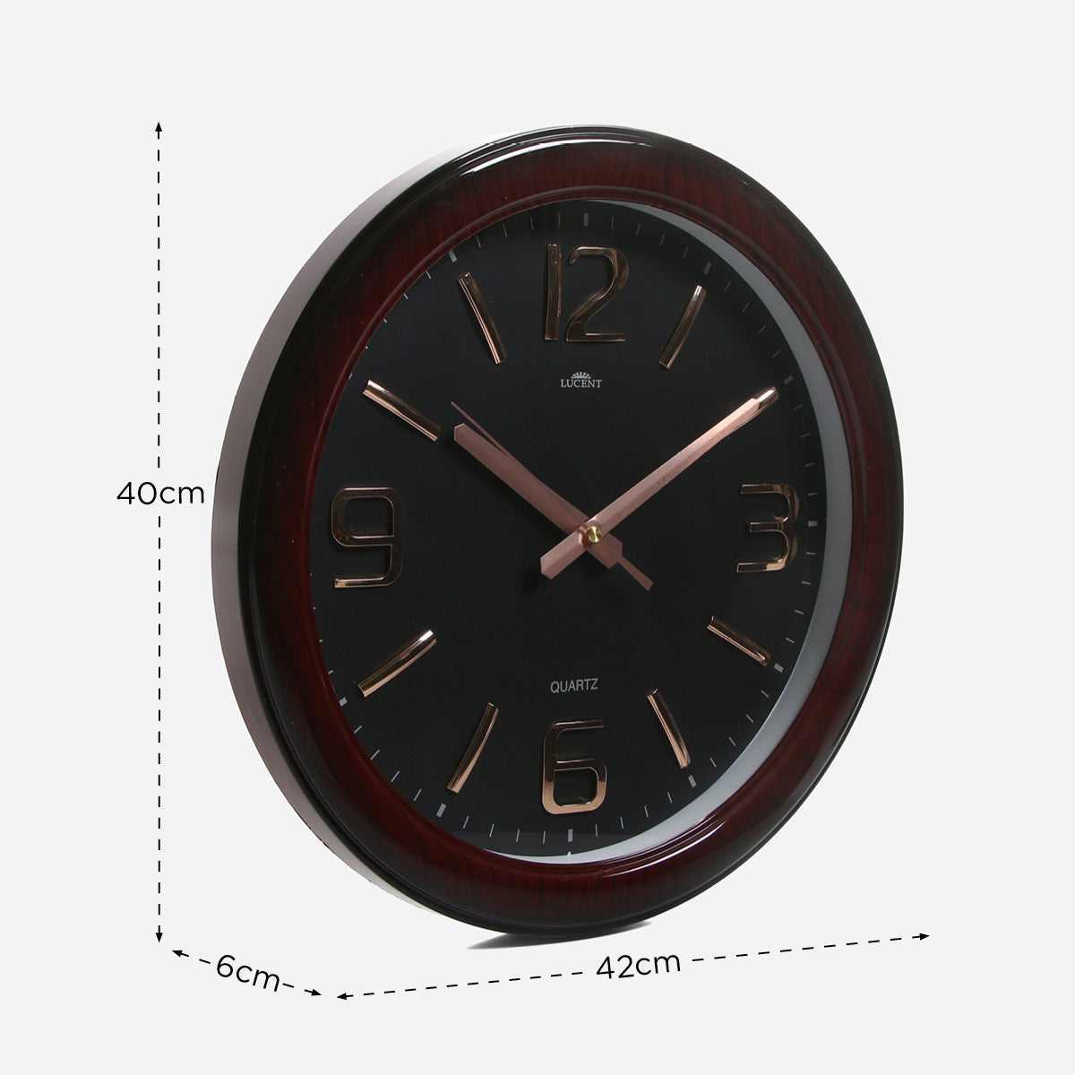 Lucent Wall Clock WL698 - Black Dial.