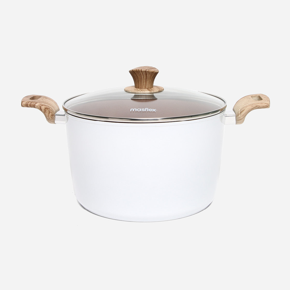 Masflex Pearl Forged Stock Pot With Glass Lid - 26cm